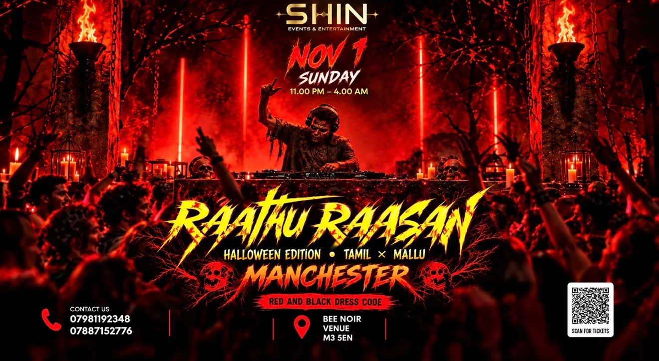 Raathu Raasan Halloween Edition MCR at Bee Noir Manchester