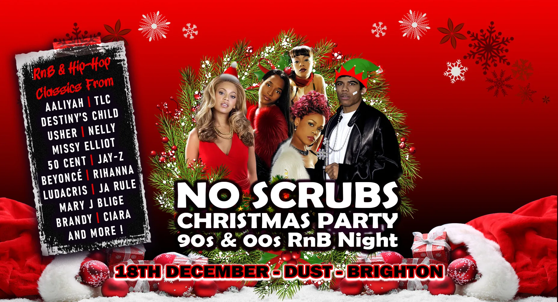 No Scrubs: 90s & 00s R&B Xmas Party (Brighton)