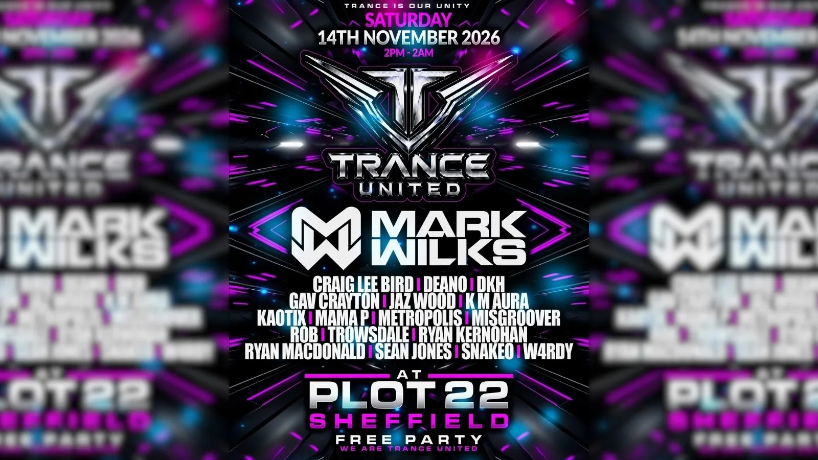 Trance United - FREE PARTY at Plot 22