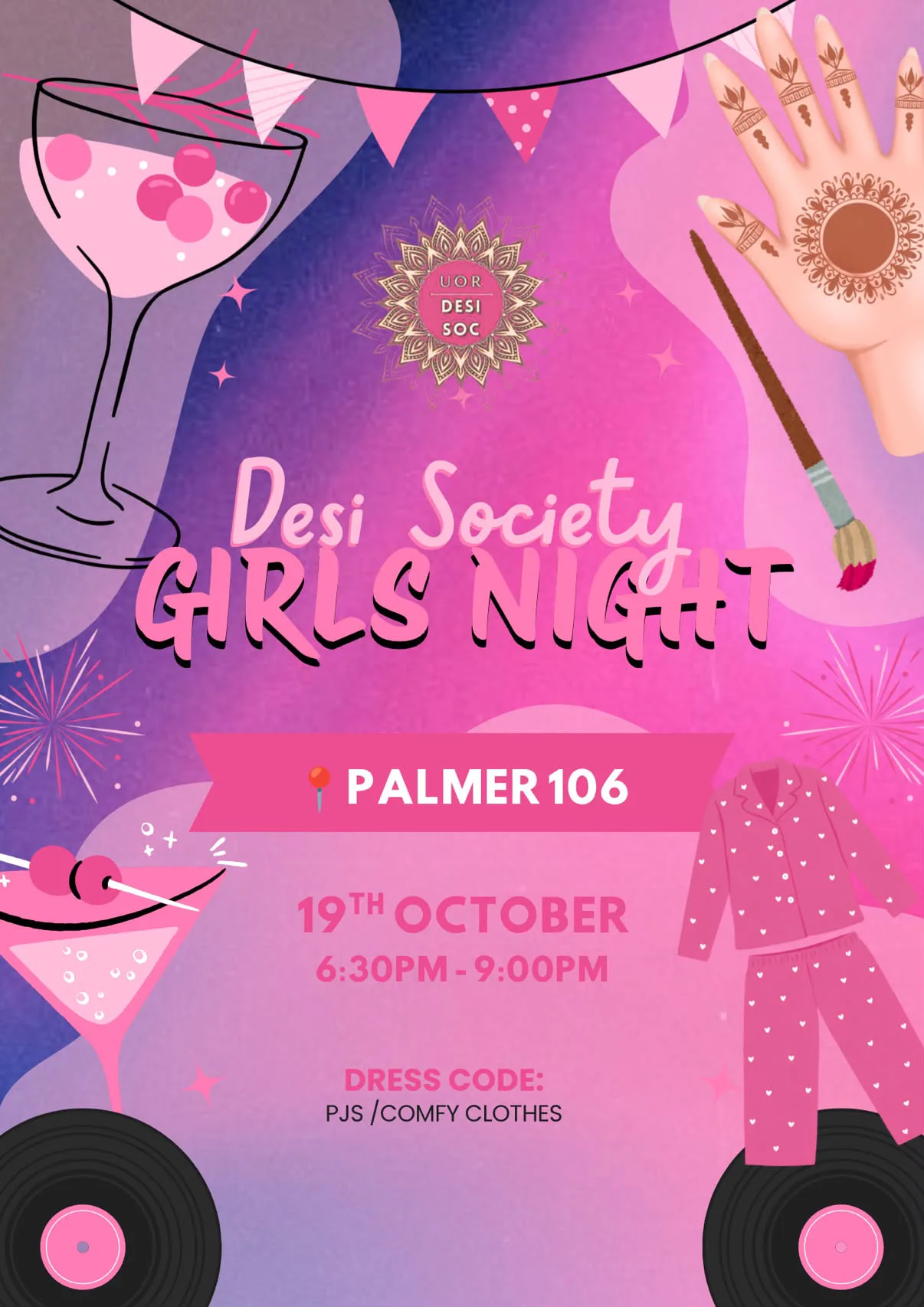 UOR Desi Society - Girls Night at Palmer Building