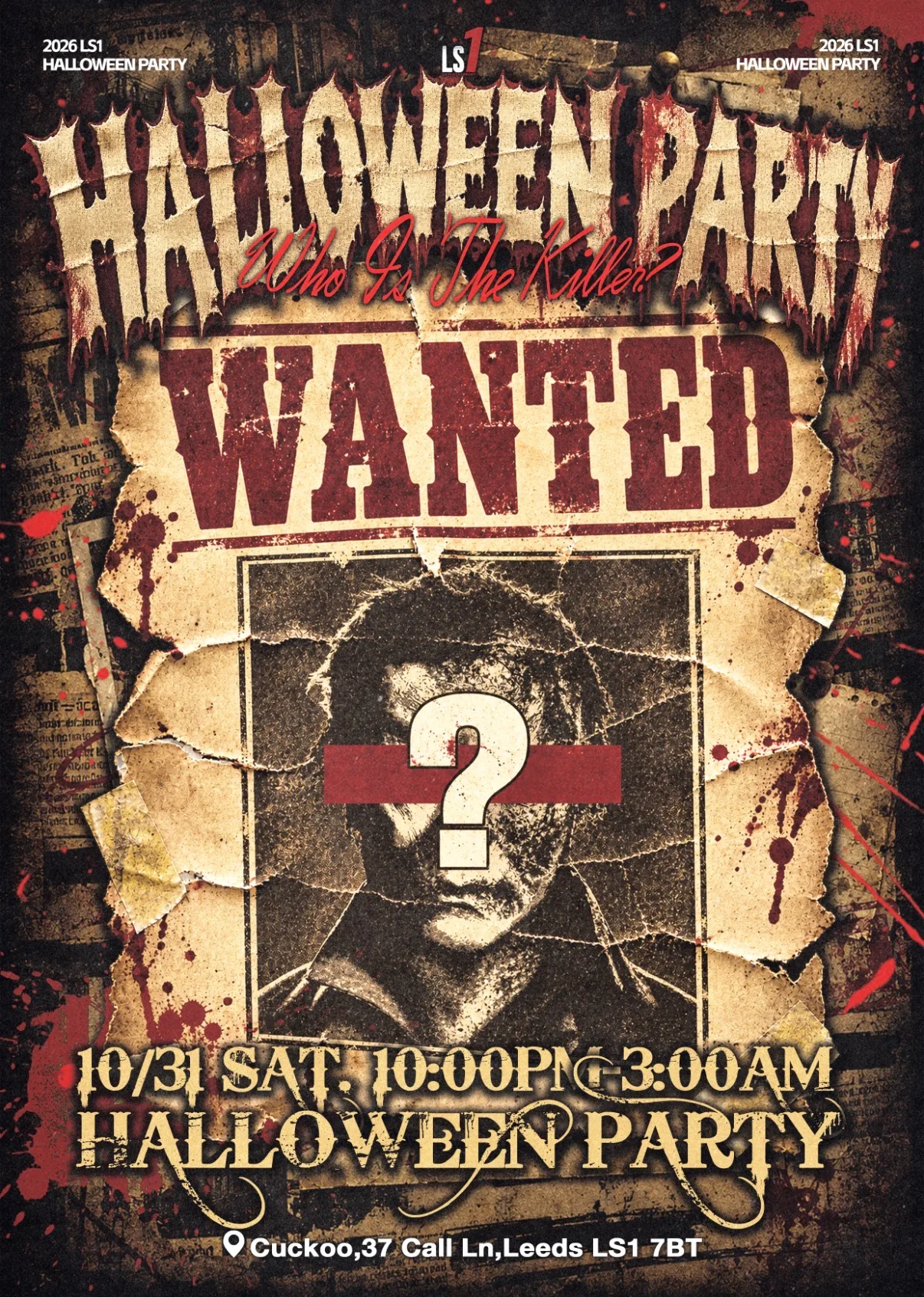 2026 利兹万圣节派对 | Leeds Halloween Party — WHO IS THE KILLER?