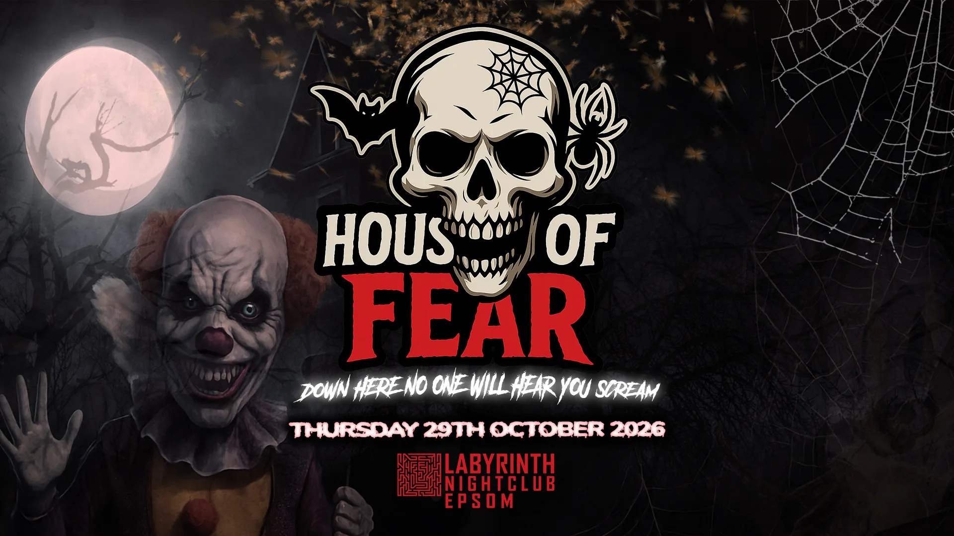 KINGSTONBANTERS HOUSE OF FEAR EPSOM 2026 at Labyrinth Epsom