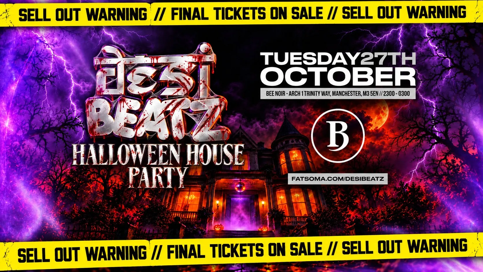 Manchester Punjabi Soc : HALLOWEEN HOUSE PARTY! | BEE NOIR MANCHESTER