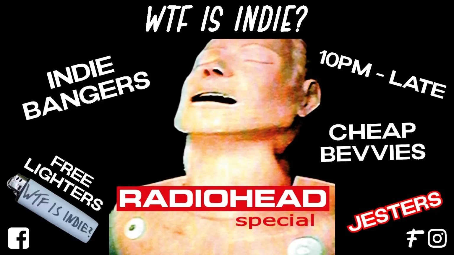 WTF IS INDIE? RADIOHEAD SPECIAL! 📻📻📻 at Clowns Wine Bar and Jesters Nightclub