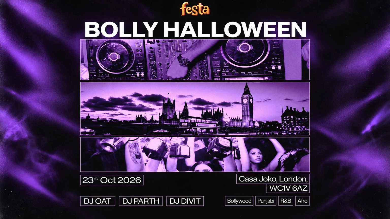 80% SOLDOUT🚨BOLLYHALLOWEEN RAVE💃 🪩 at Casa Jako