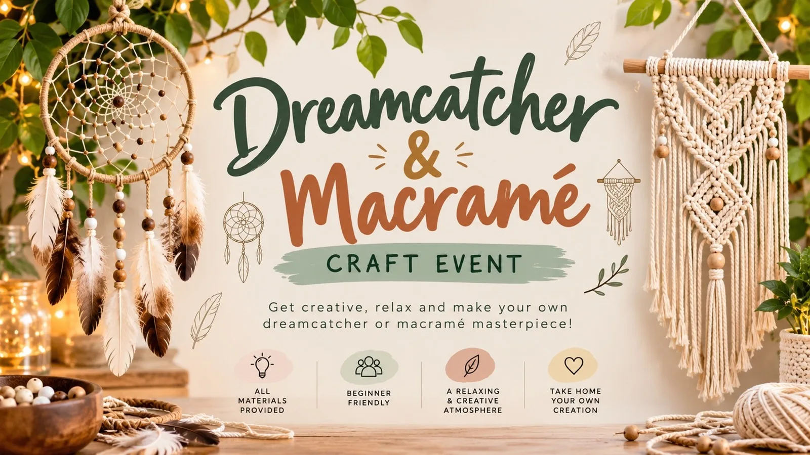 Dreamcatchers and Macrame keychain at University of Reading