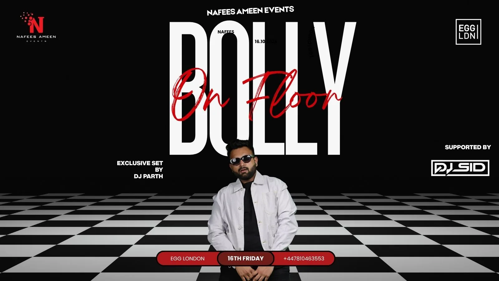 BOLLY ON FLOOR FT DJ PARTH & DJ SID at Egg London Nightclub