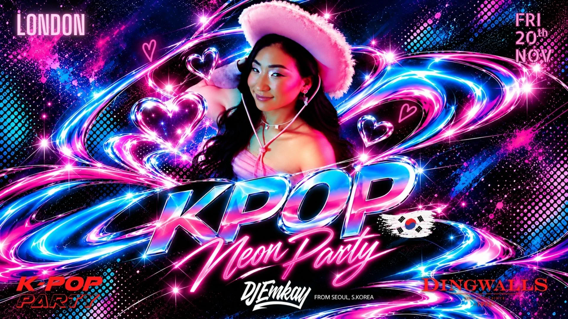 London KPOP NEON RAVE with DJ EMKAY | Friday 20th November