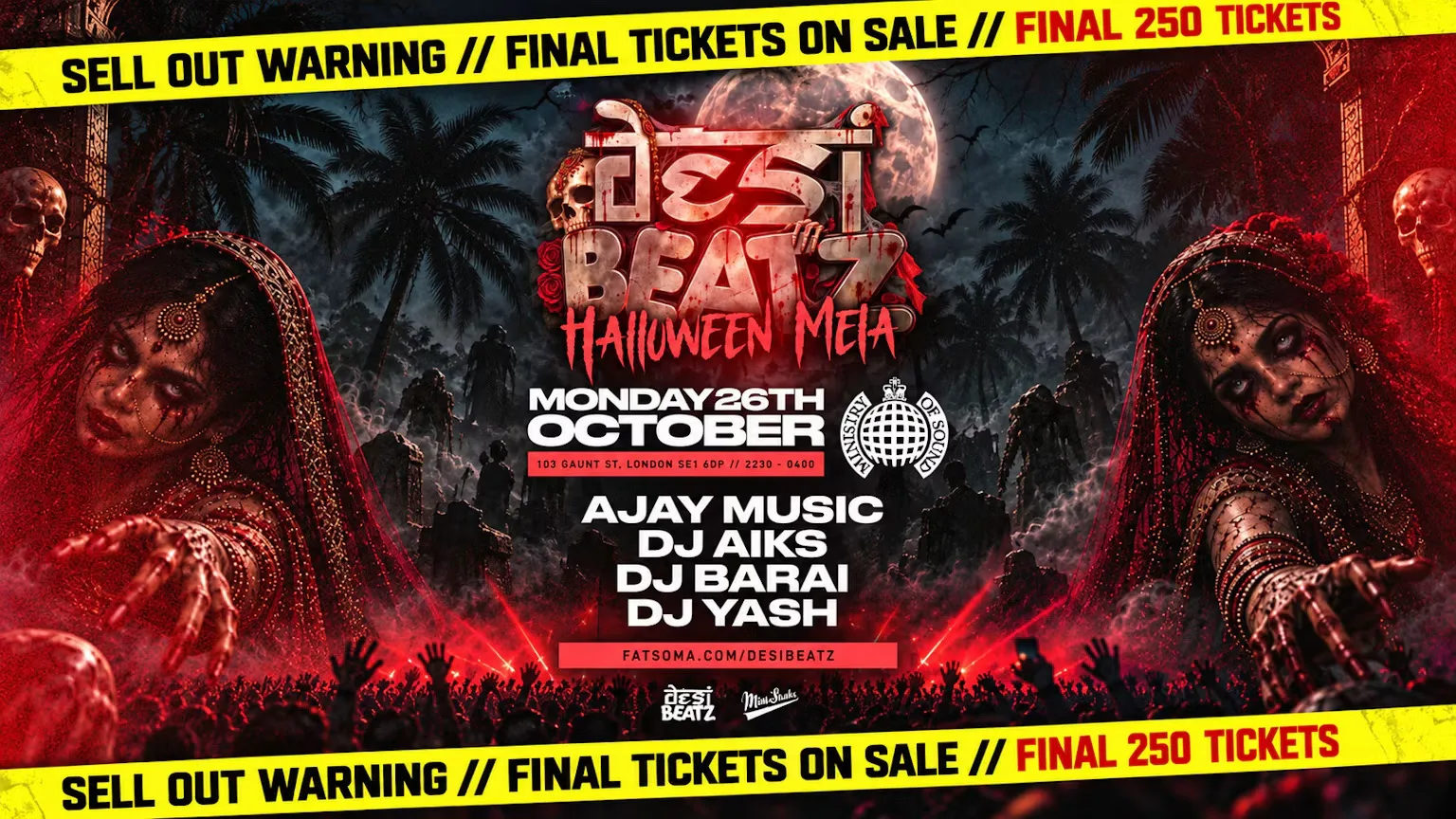 [85% SOLD OUT!] TONIGHT : UCL Punjabi Soc : HALLOWEEN MELA! | 26.10.26 | Ministry of Sound