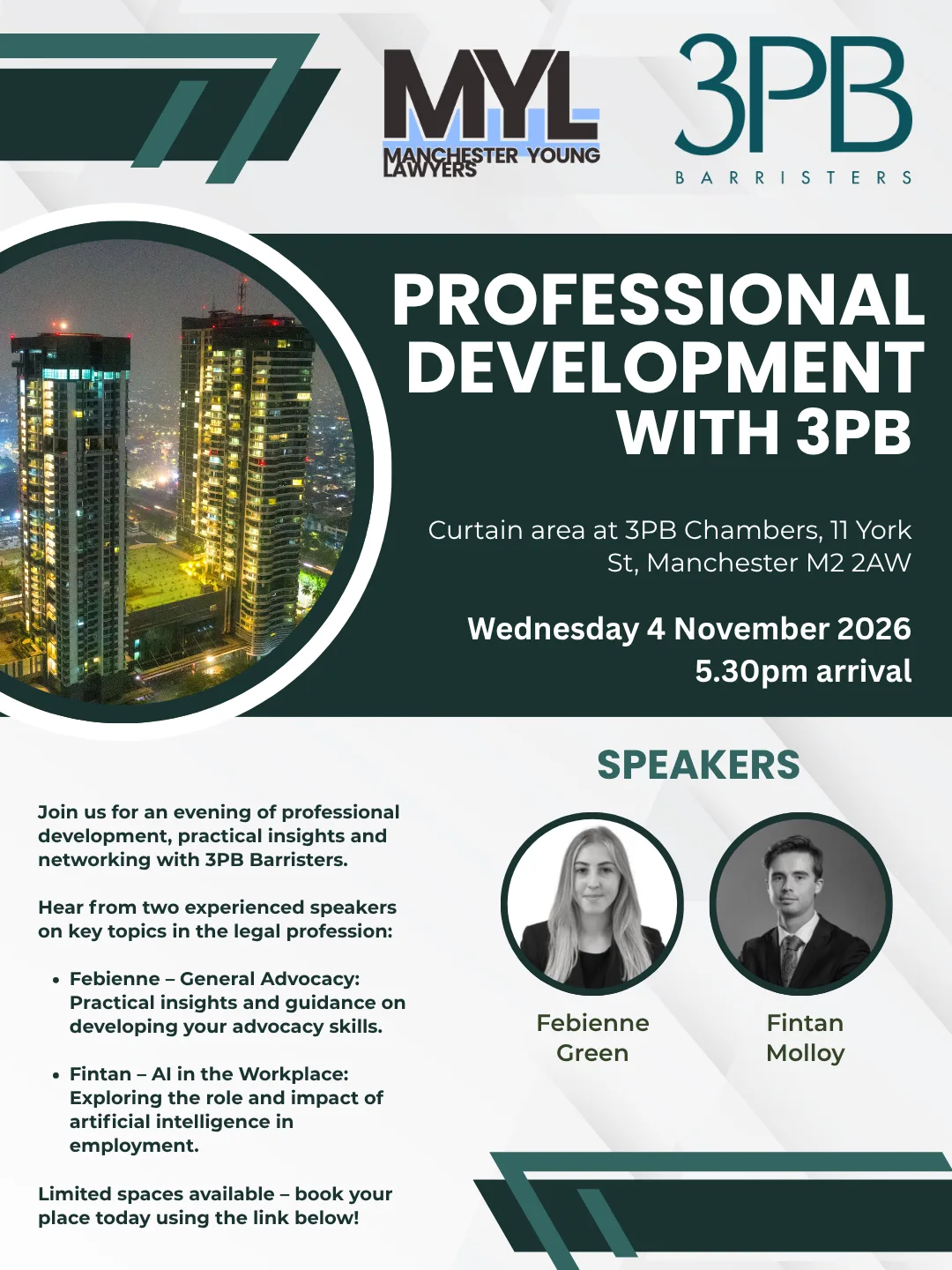 MYL x 3PB - Professional Development with 3PB Barristers