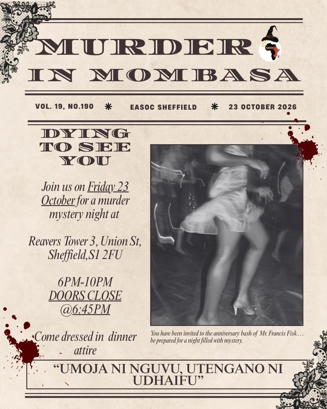Murder Mystery Night at Homes for Students Redvers Tower