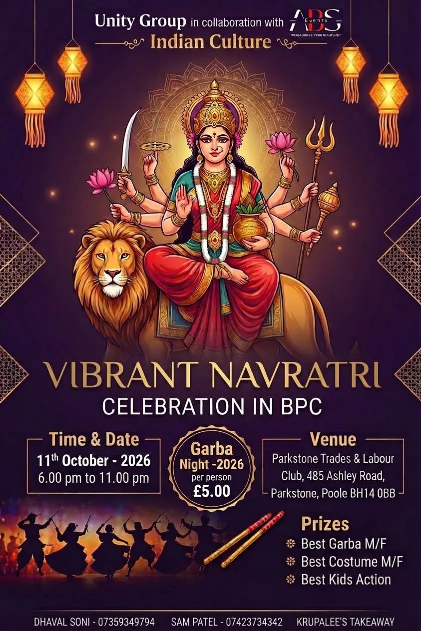 VIBRANT NAVRATRI CELEBRATION IN BPC at Parkstone Trades & Labour Club