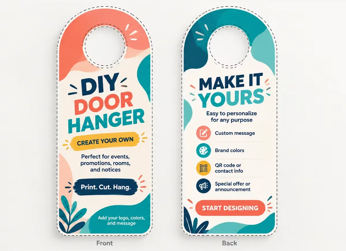 Decorating Door Hangers at Bridges JCR