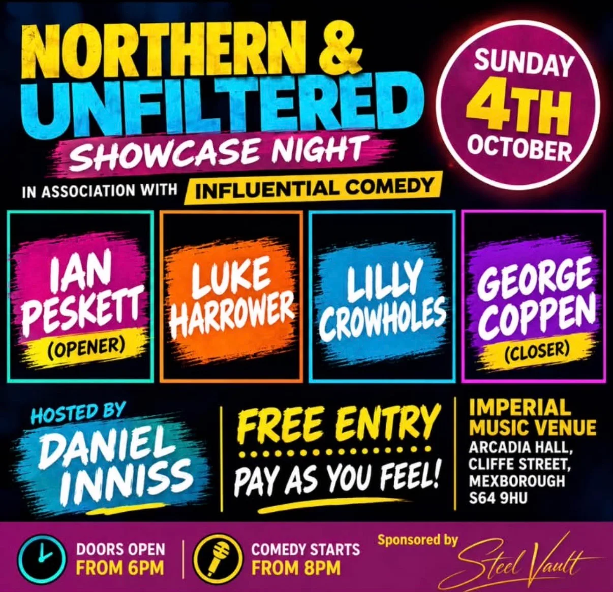 [FREE ENTRY] Northern & Unfiltered Comedy Showcase at Imperial Music Venue