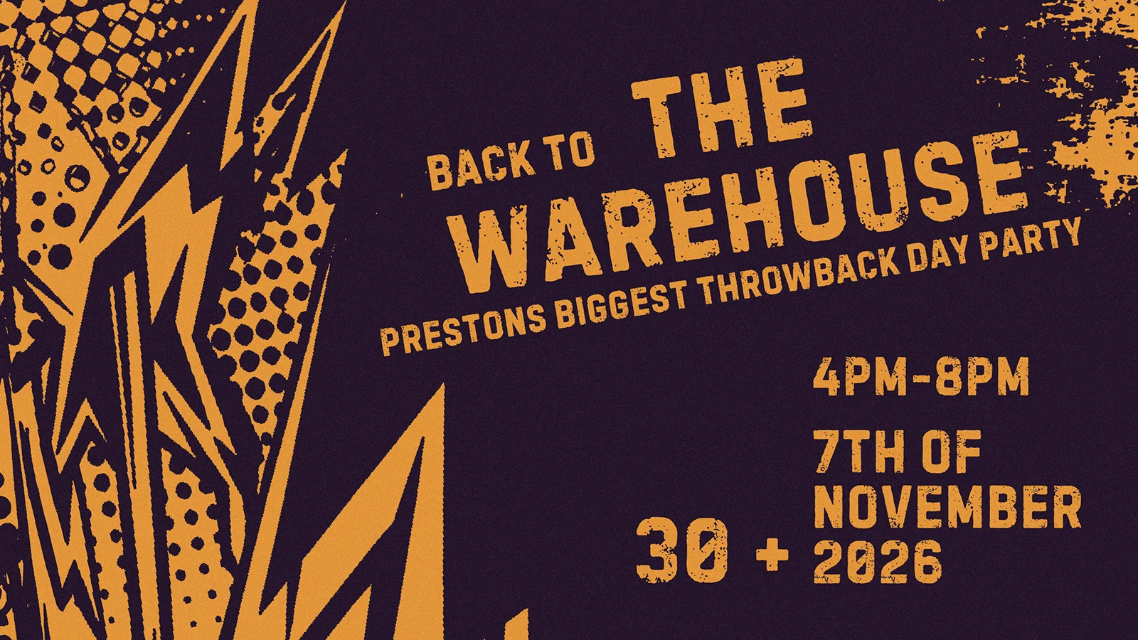 BACK TO THE WAREHOUSE // DAY PARTY // 30+ 🤘