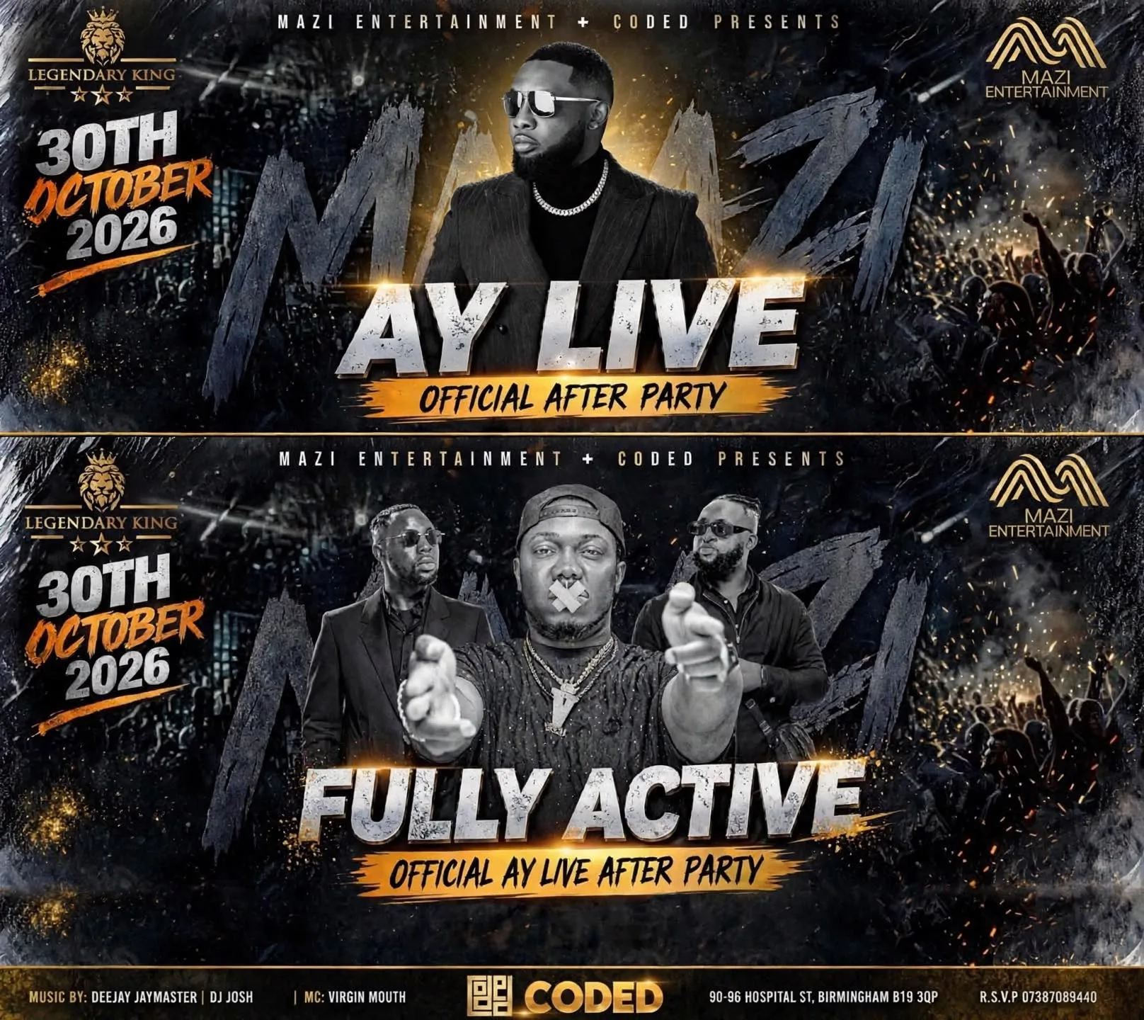 FULLY ACTIVE ( OFFICIAL AY LIVE AFTER PARTY) BIRMINGHAM