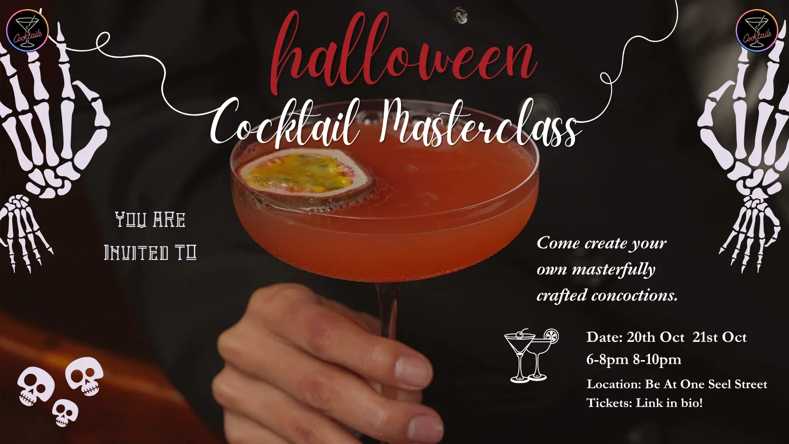 Halloween Cocktail Masterclass at Be At One - Liverpool