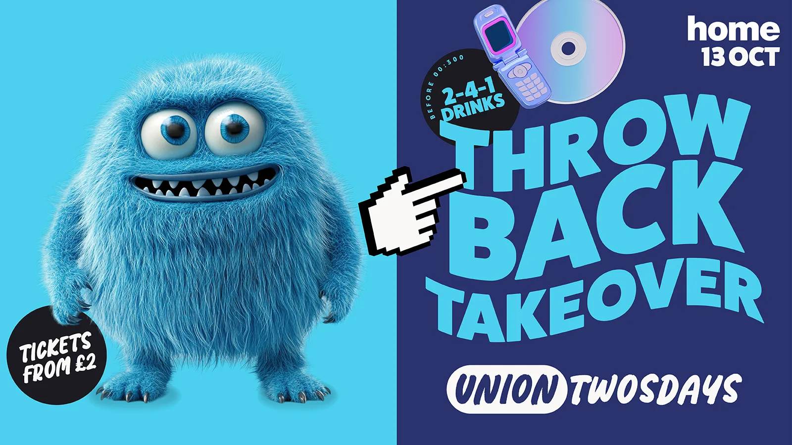 💿Union Twosdays Presents: THROWBACK TAKEOVER📱🪩 at Home