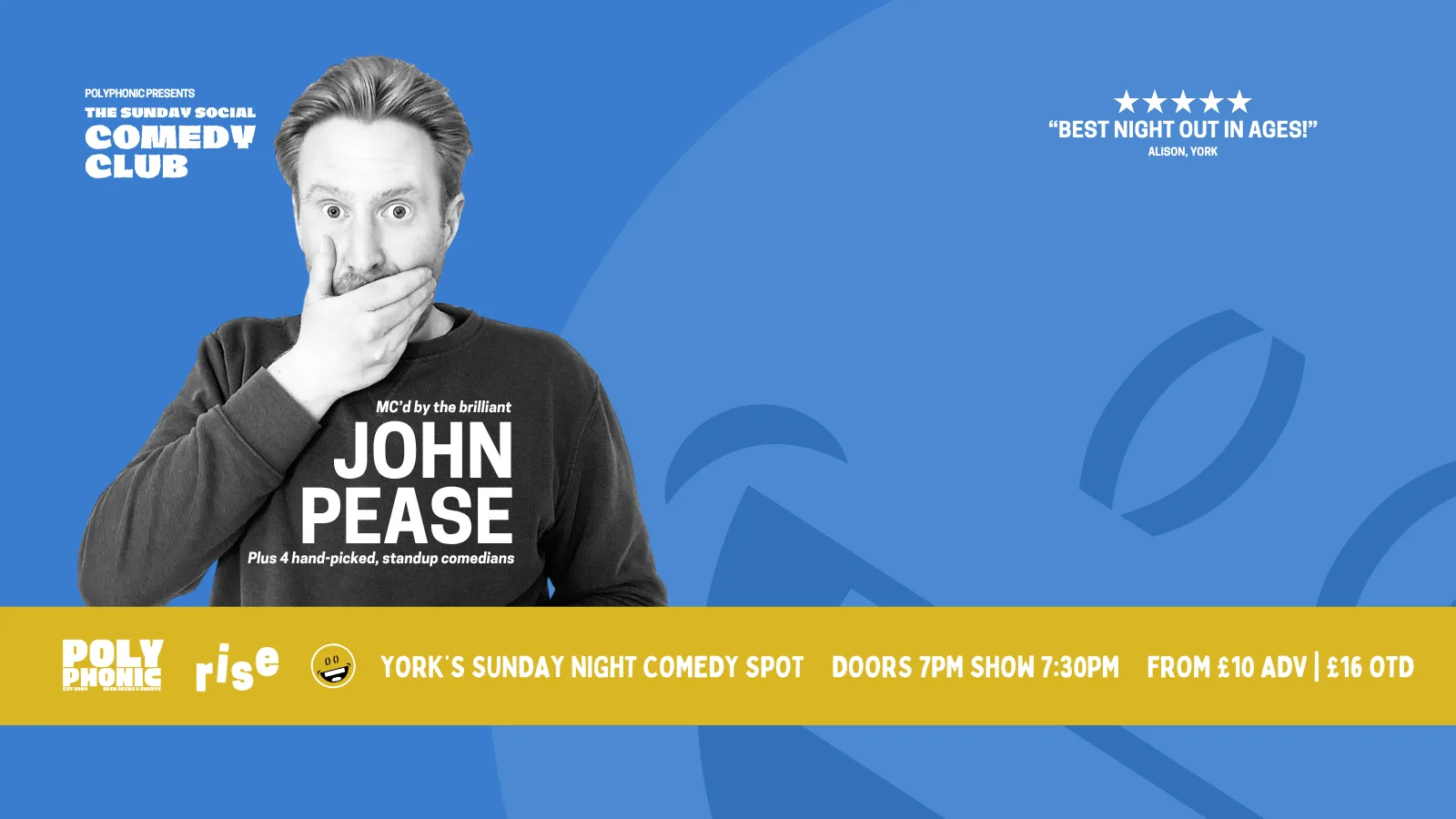 The Sunday Social Comedy Club - 28th November at Bluebird Bakery