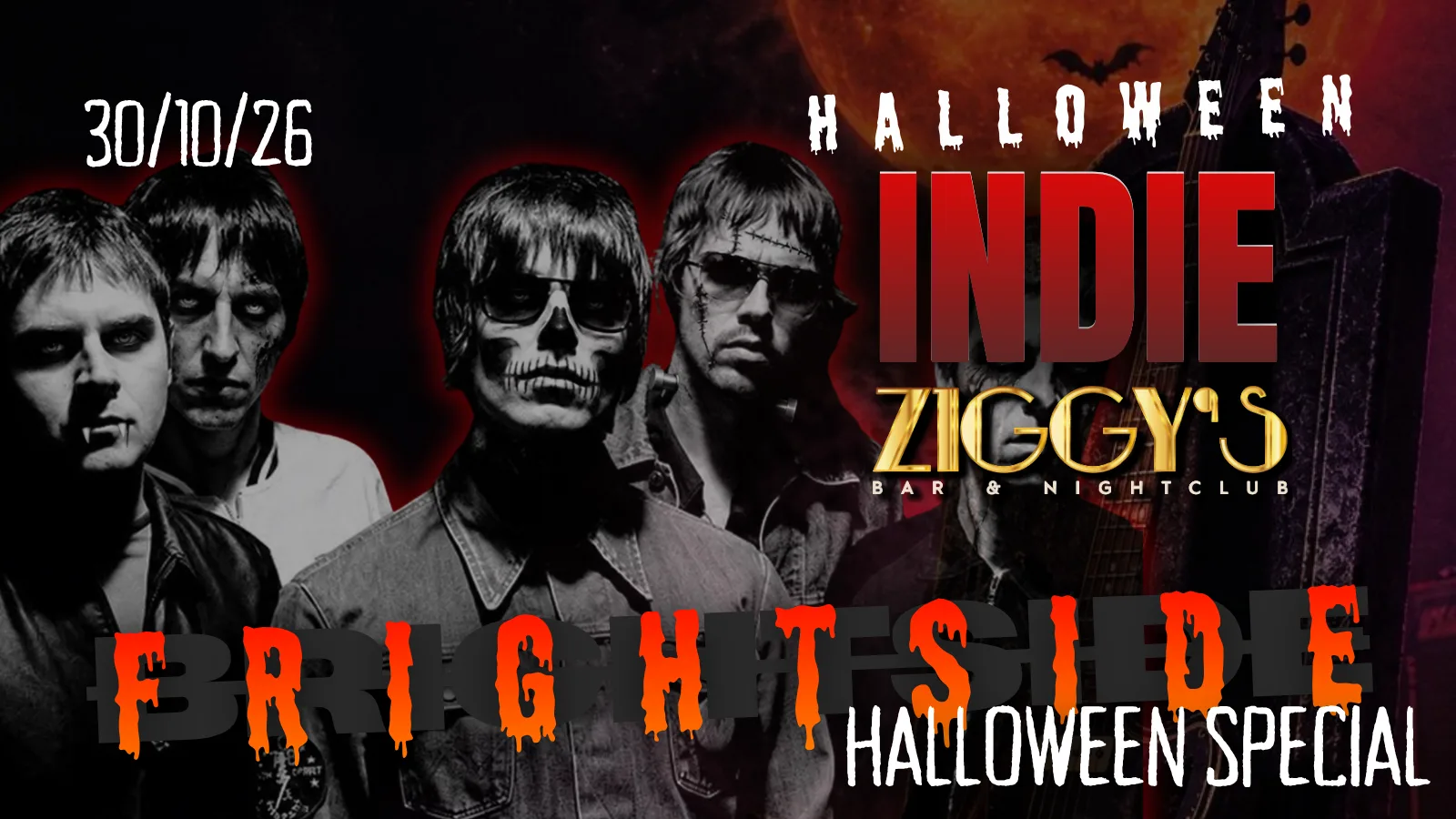 TUESDAY INDIE Ziggy's FRIGHTSIDE HALLOWEEN SPECIAL - 30th October at Ziggy's Bar & Nightclub