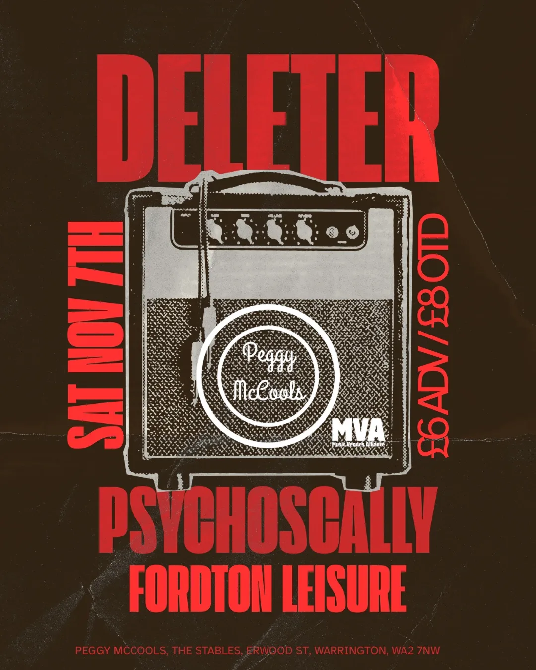 Deleter / Psychoscally / Fordton leisure at Peggy McCools