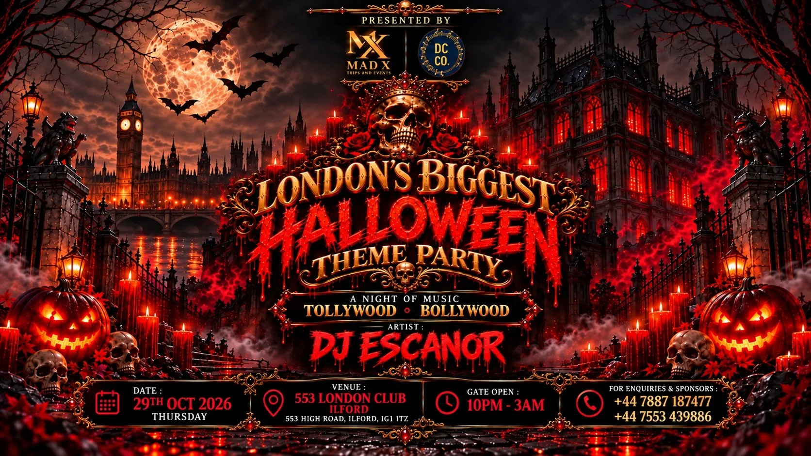 Tolly & Bolly Halloween Theme Party at 553 London