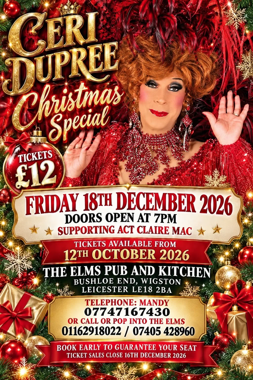 CERI DUPREE SHOW @The Elms Pub & Kitchen, Wigston at The Elms (Pub and Kitchen), Wigston, Leicester