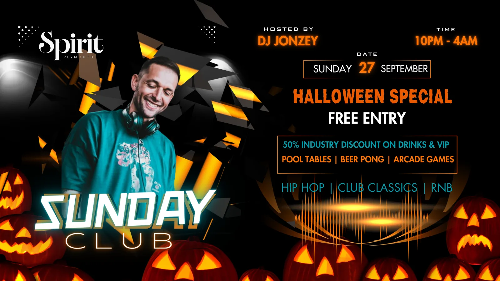 SUNDAY CLUB - HALLOWEEN SPECIAL at Spirit