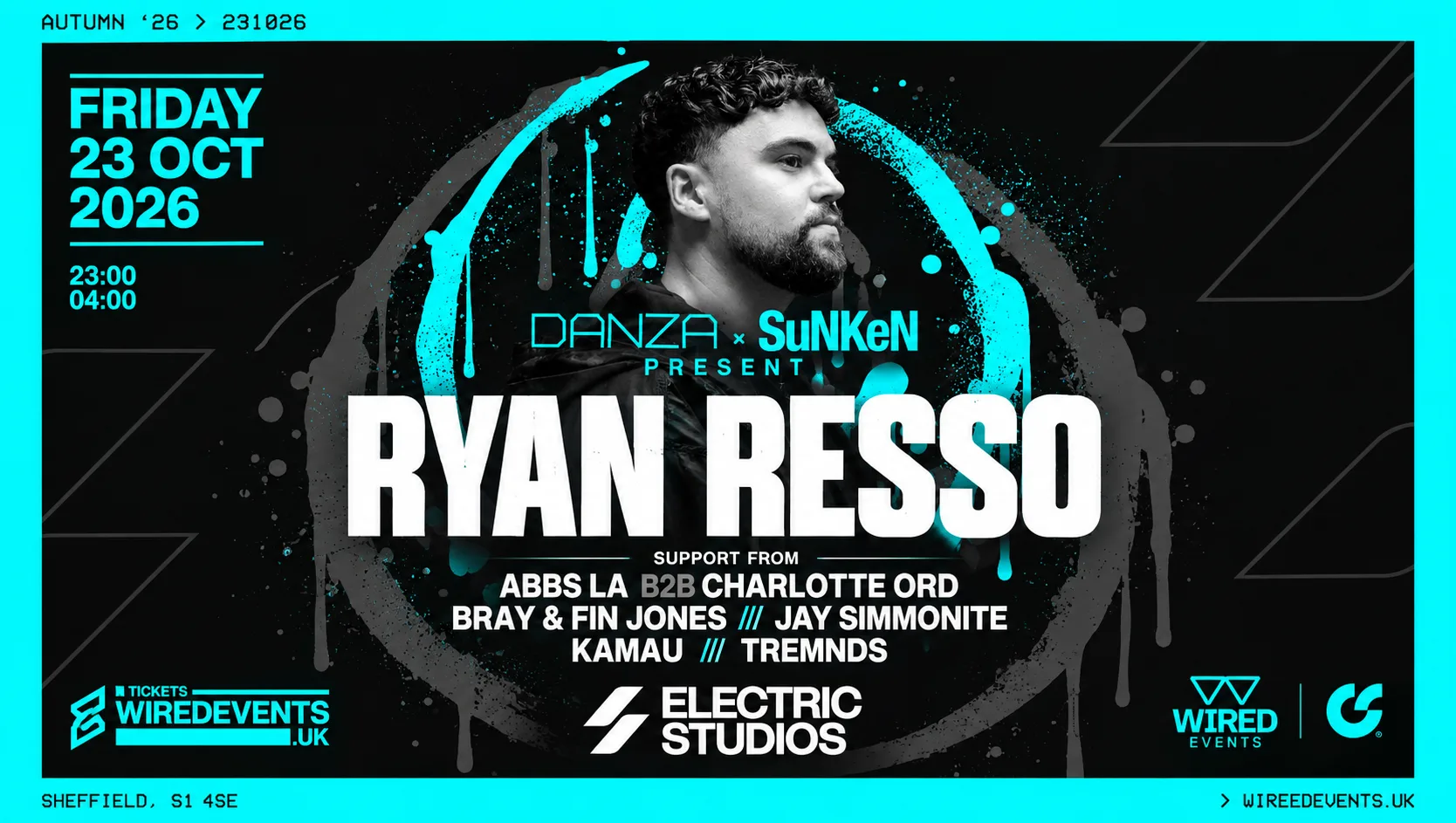 SuNKeN x Danza ft RYAN RESSO at Electric Studios 