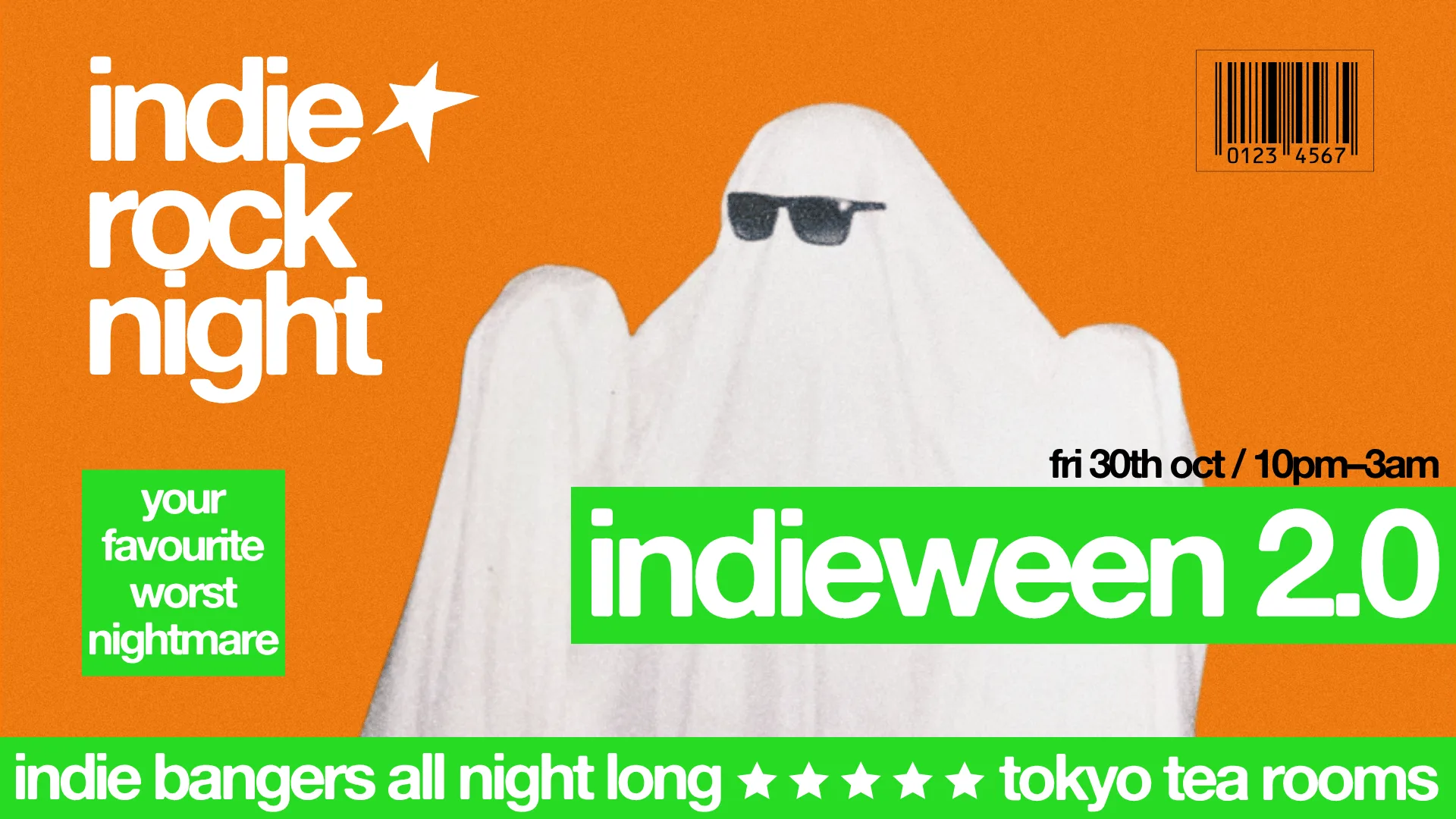 Indie Rock Night ∙ INDIEWEEN 2.0 (halloween special) | friday night takeover at Tokyo Tea Rooms