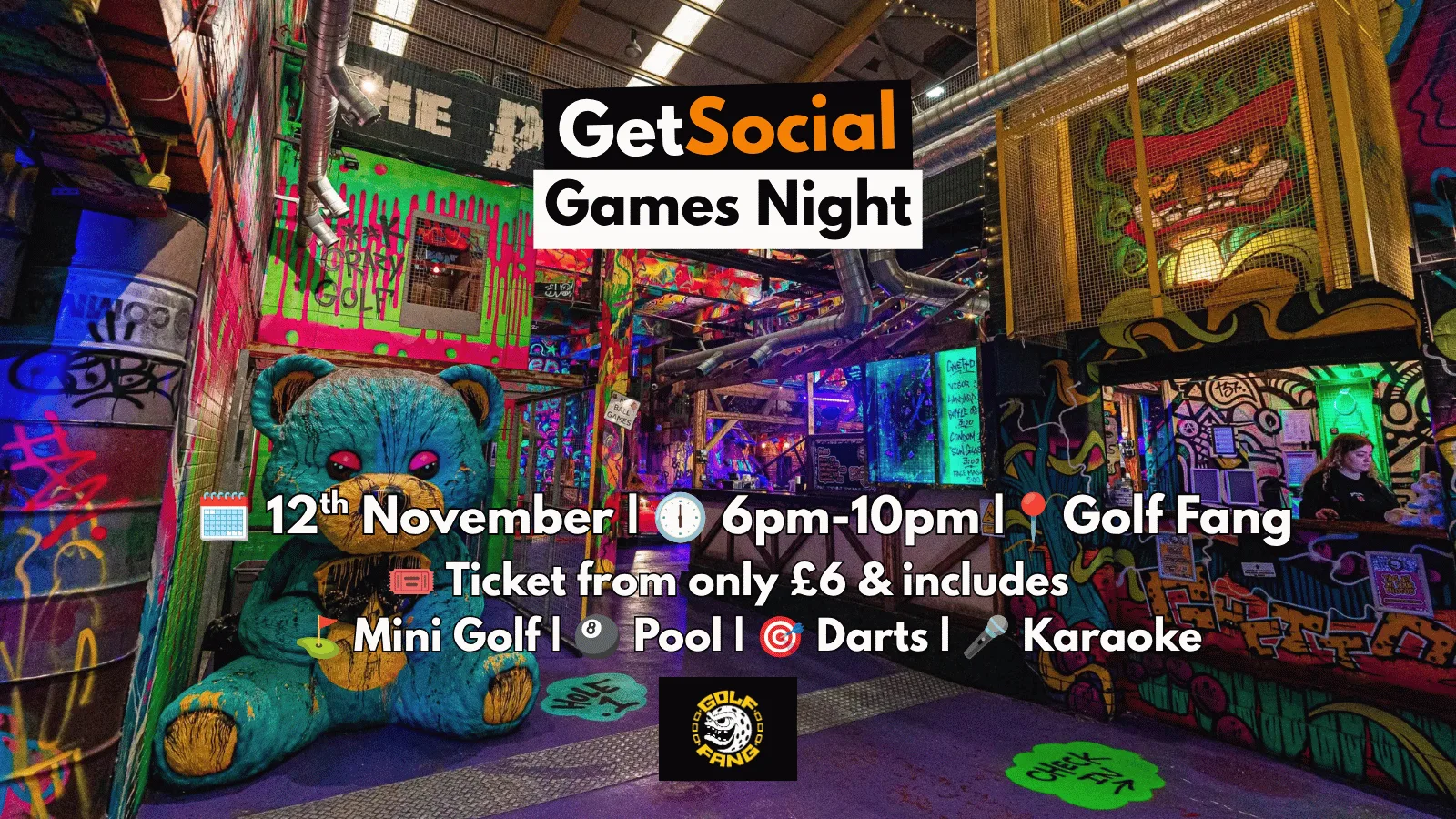 GetSocial Games Night | Meet New People & Make Friends (20s–40s) ⛳️ at Golf Fang - Glasgow