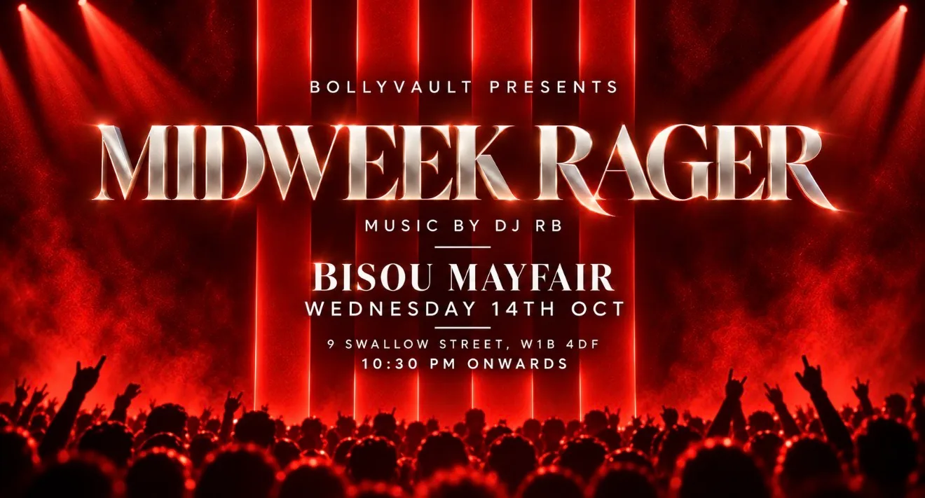 BollyVault Presents: BOLLYWOOD MIDWEEK RAGER  | 14/10/26 | Wednesday