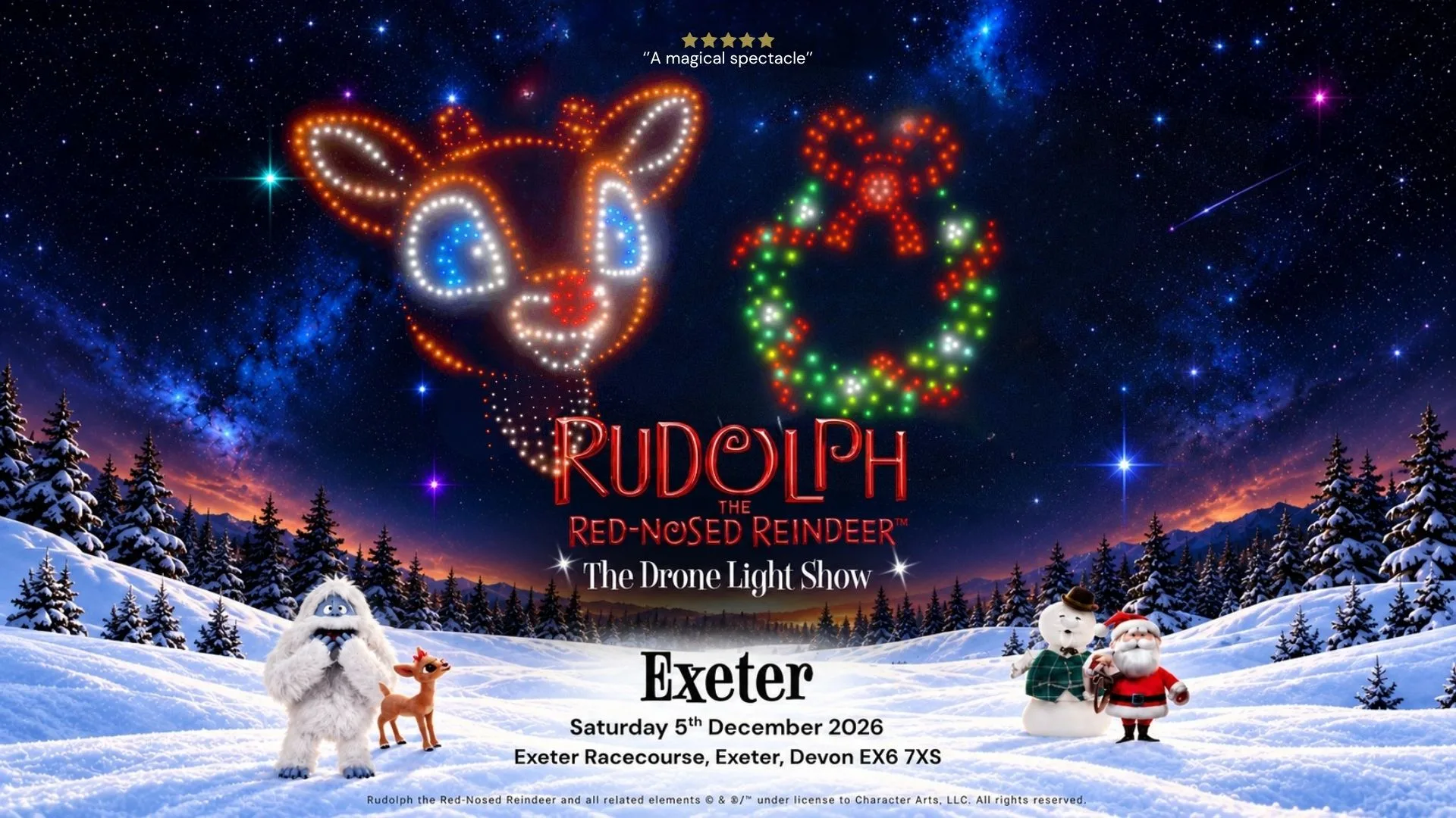 Rudolph the Red Nosed Reindeer: The Drone Light Show - Devon