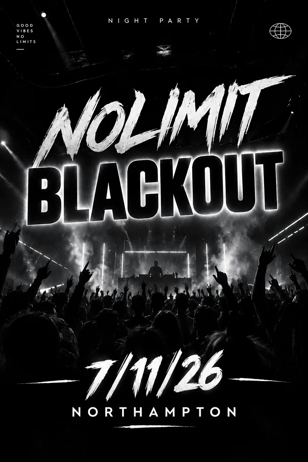 NO LIMIT BLACKOUT at Escape Venue