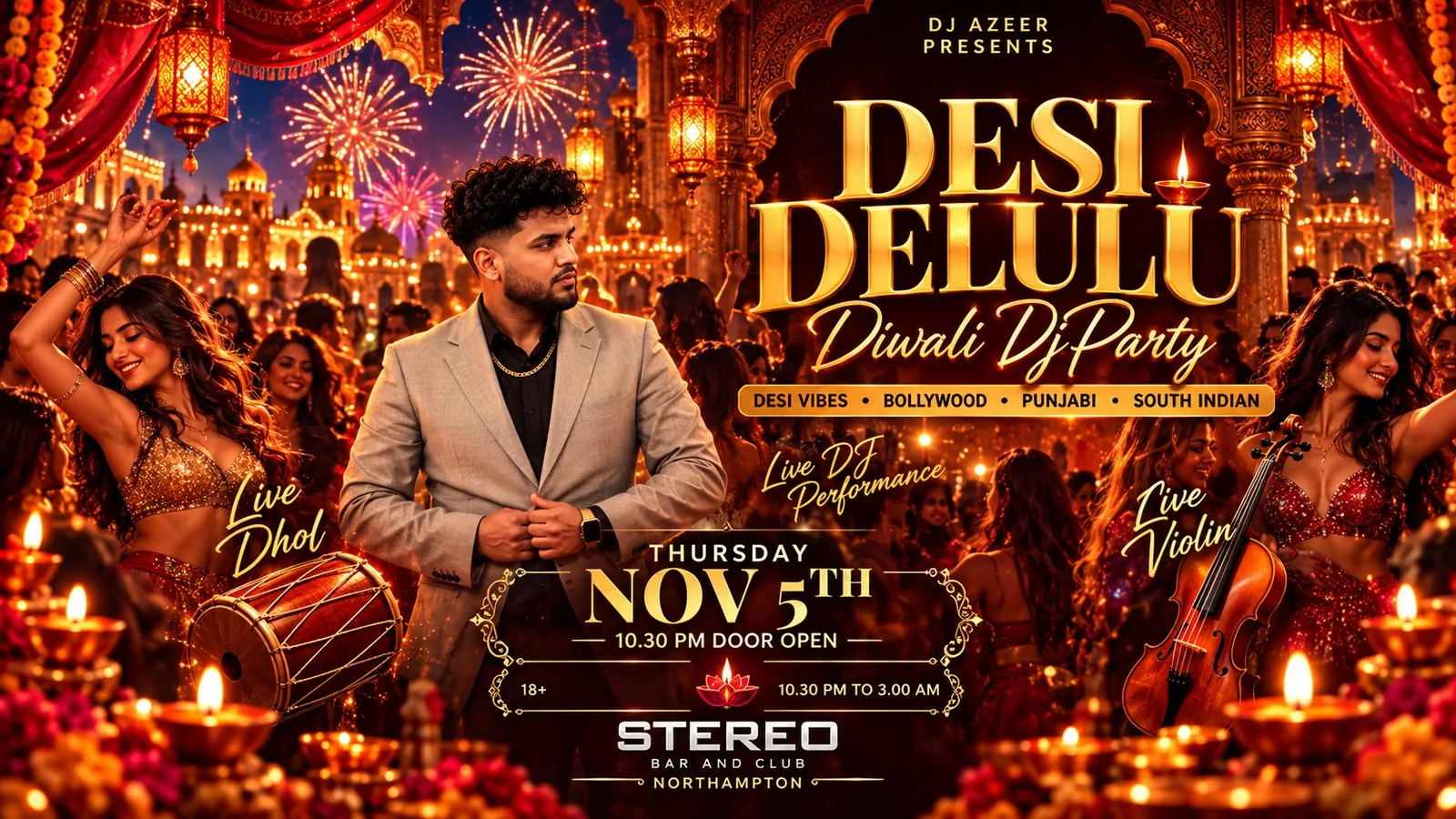 DESI DELULU – DIWALI DJ PARTY at Stereo Bar and Club