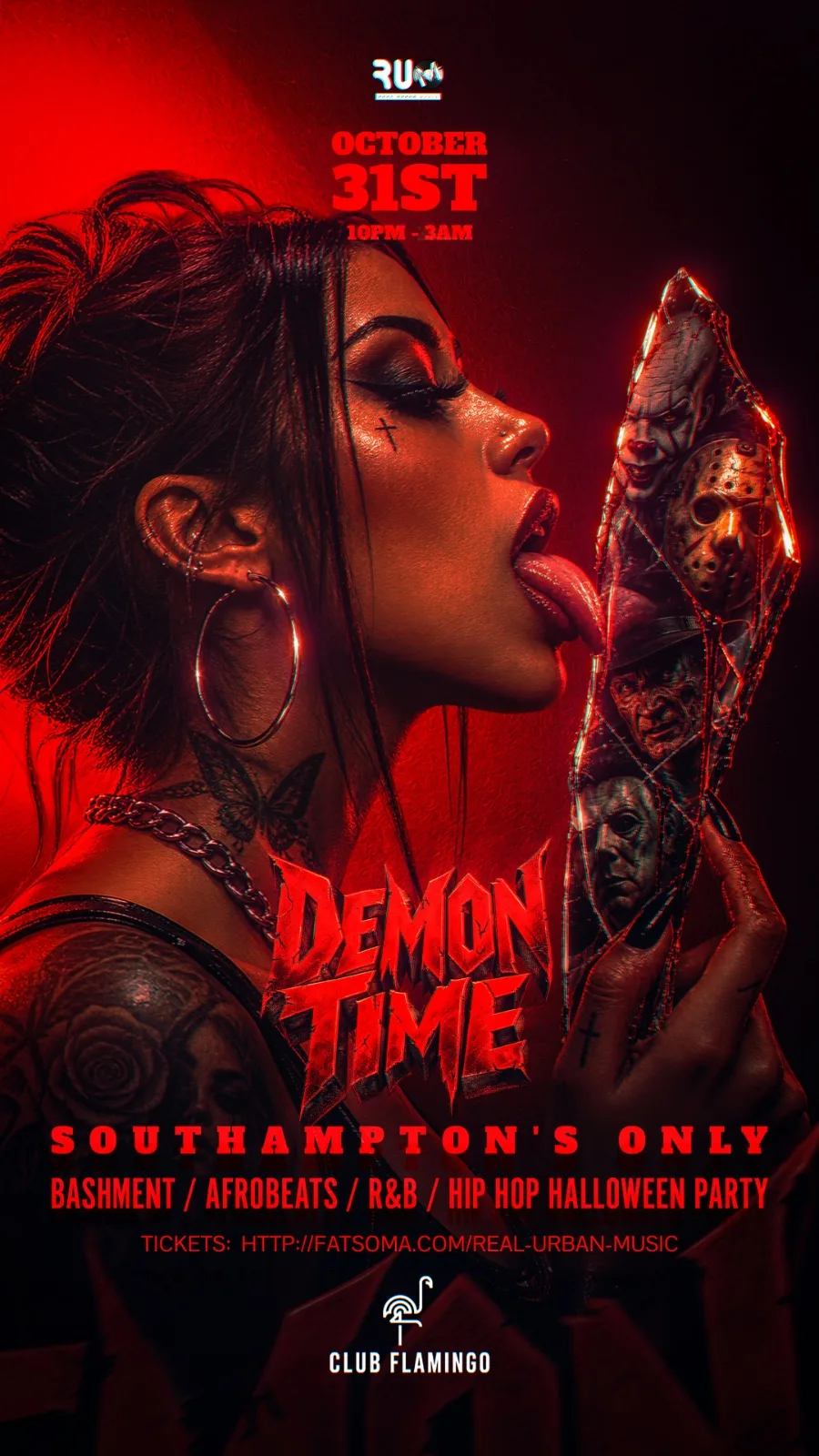 Southampton: DEMON TIME HALLOWEEN SPECIAL at Funky Flamingo Southampton - Lounge & Roof Garden