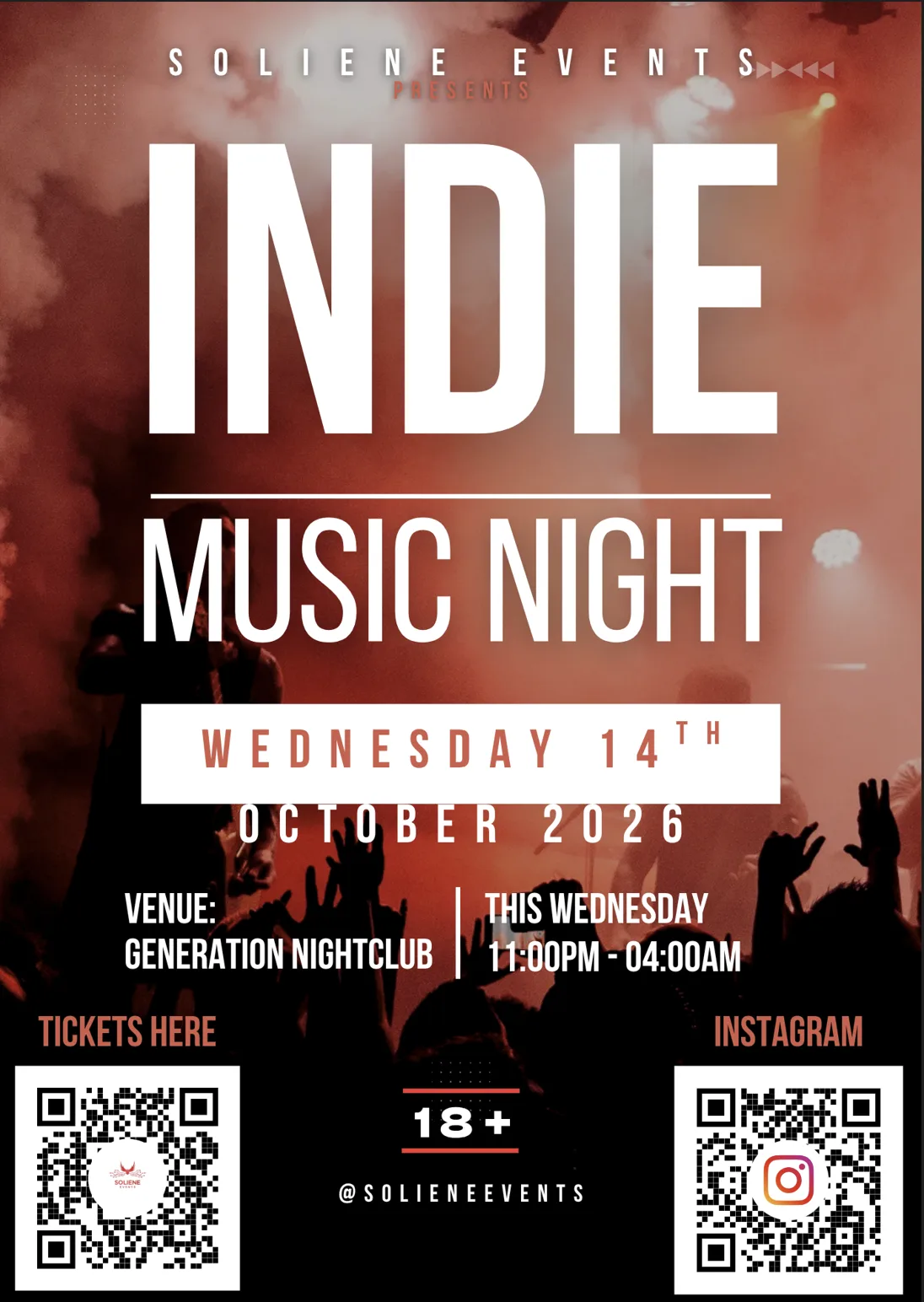 INDIE NIGHT: Soliene Wednesday at Generation