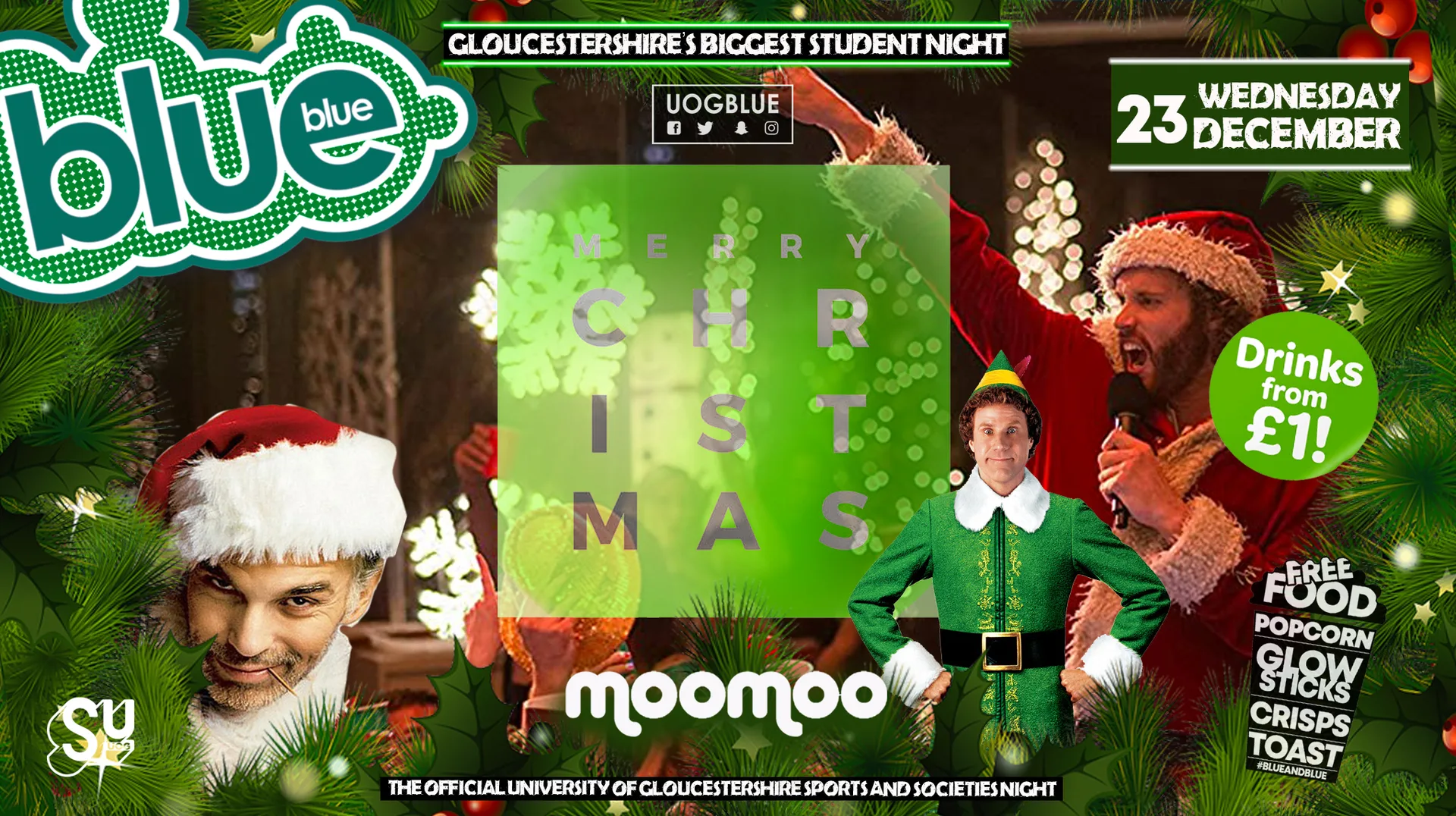 Blue & Blue | 🎄CHRISTMAS PARTY🎄GLOUCESTERSHIRE'S BIGGEST WEEK NIGHT 💙🩵 £1 Drinks ALL NIGHT!