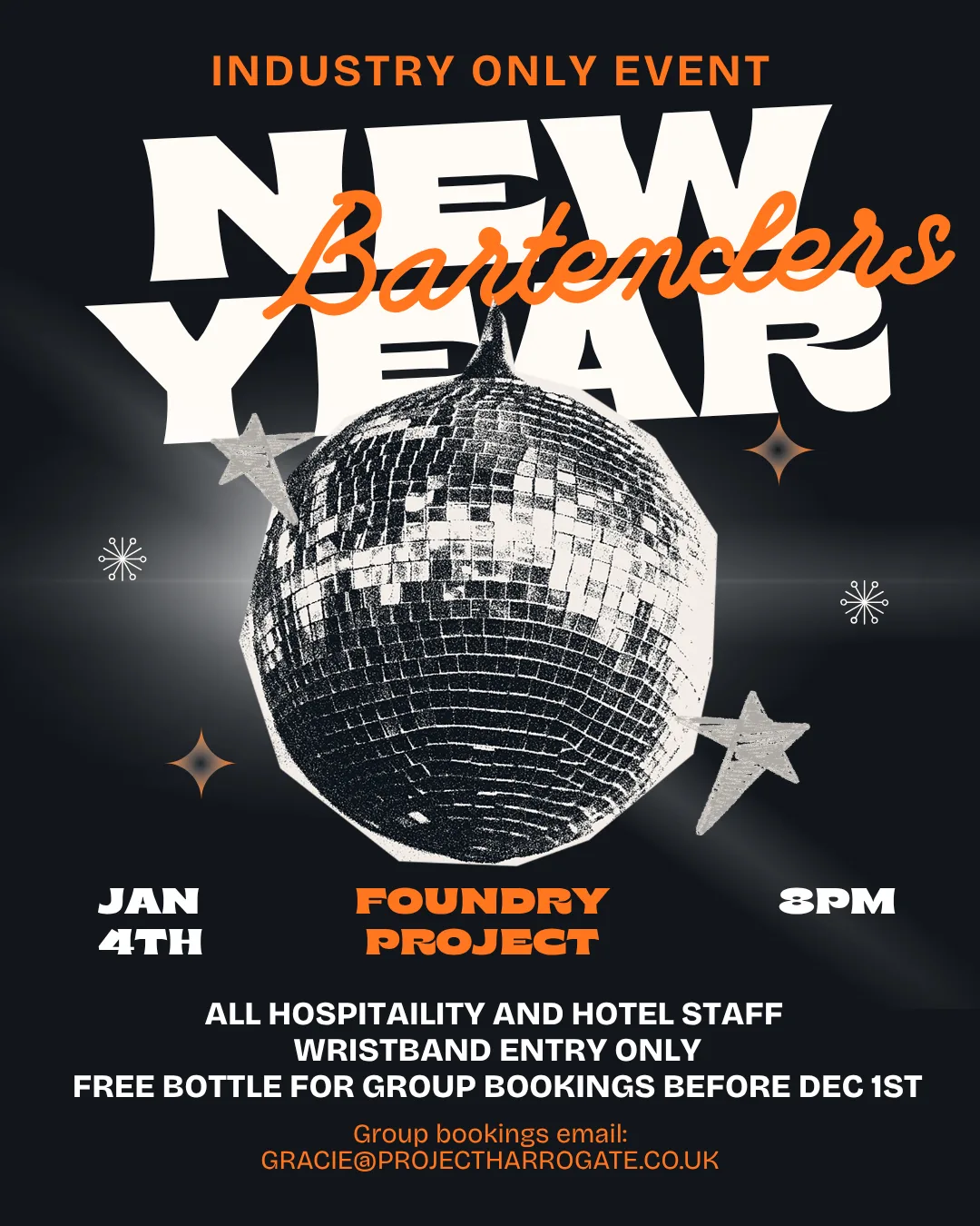 BARTENDERS’ EVE — INDUSTRY ONLY at Foundry project HG1 