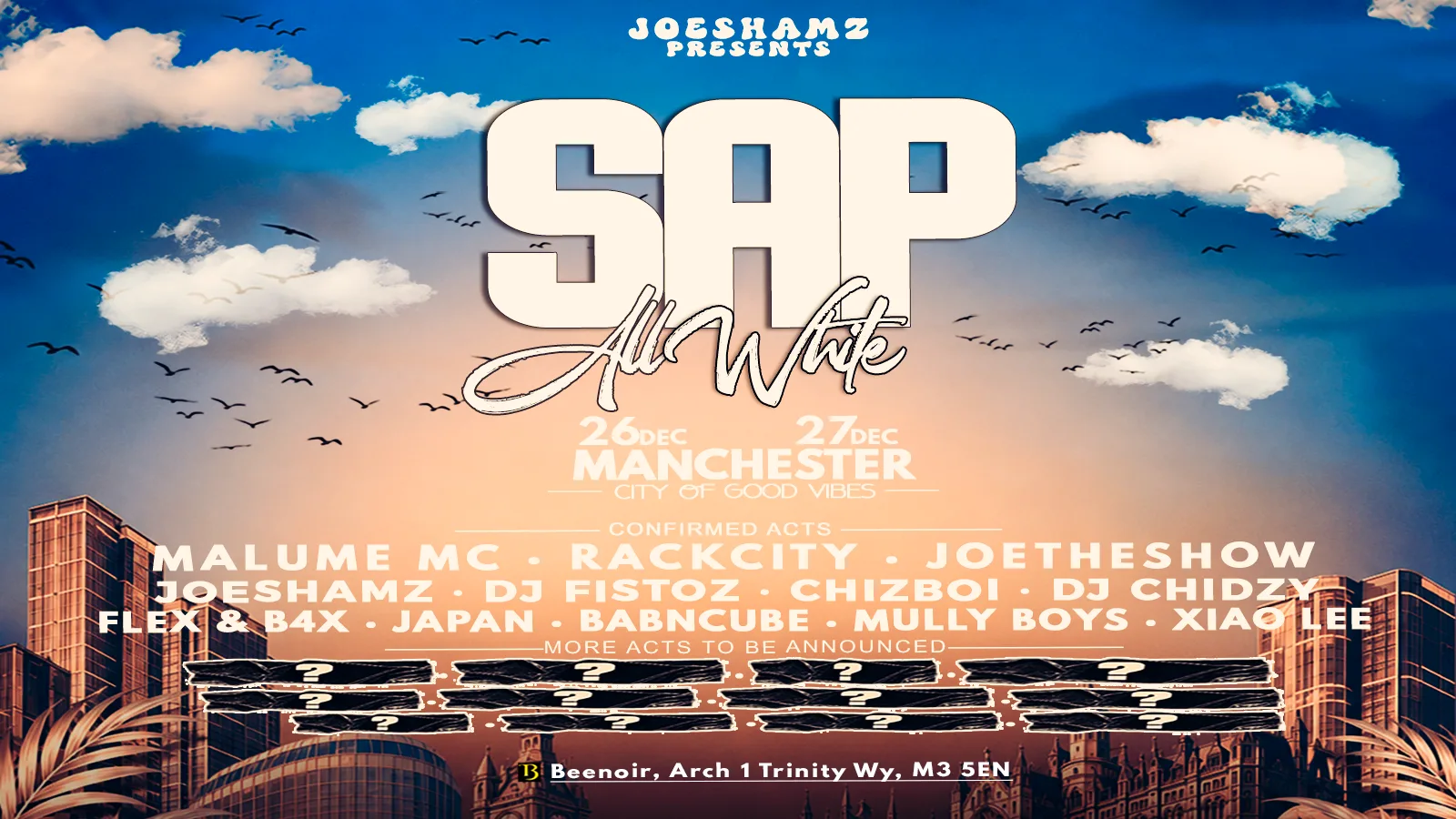 SAP ALL WHITE — 11 YEARS OF GOOD VIBES