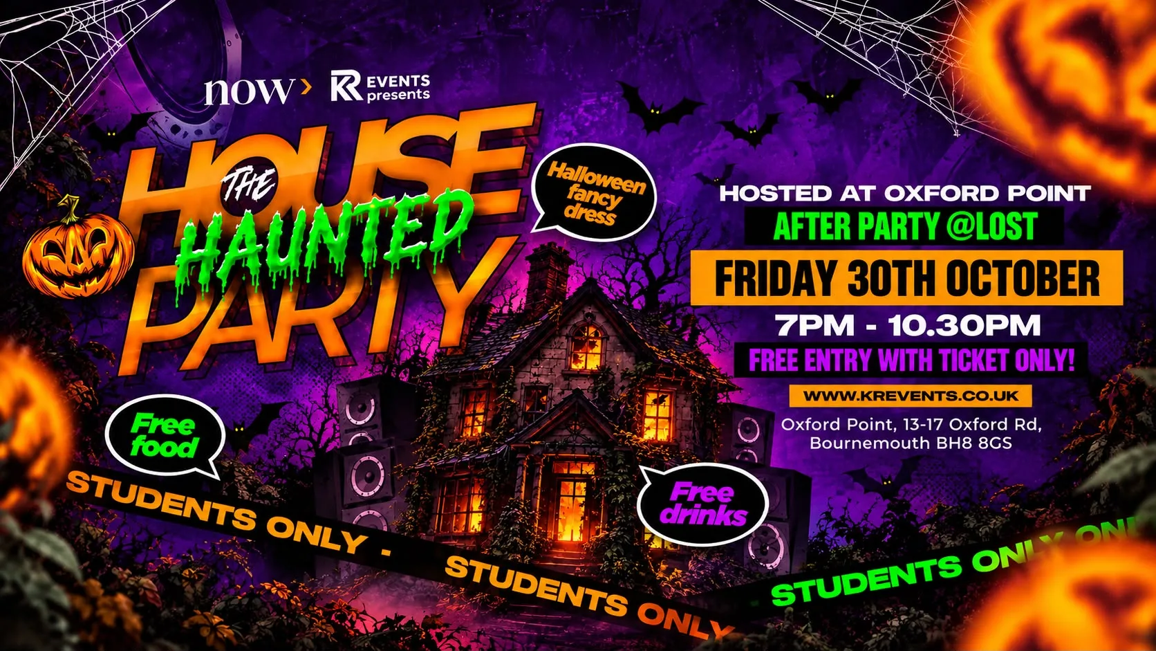 The Haunted House 🏠 Party hosted at Oxford Point (students only event)