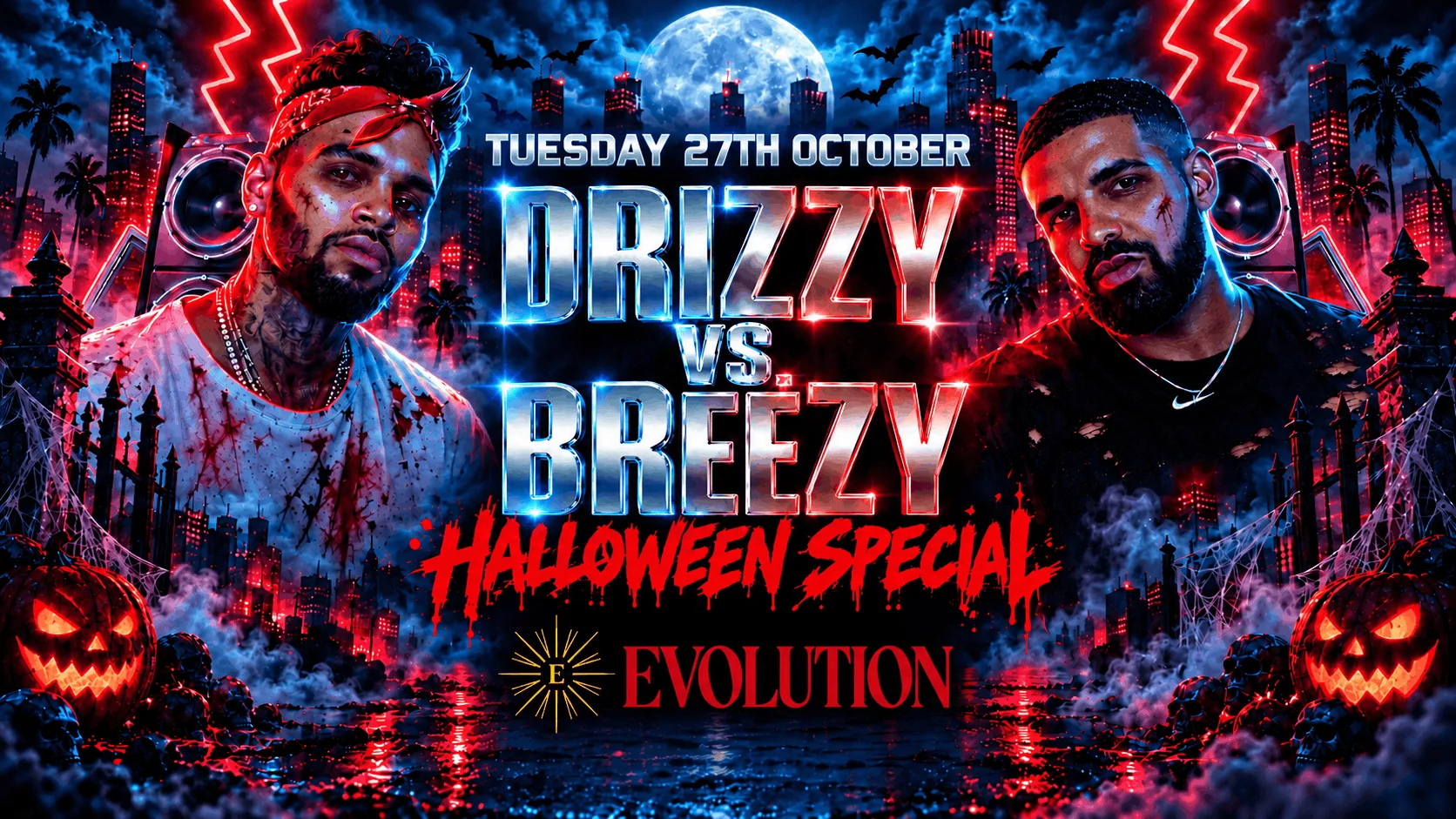 🎃 DRIZZY VS. BREEZY - HALLOWEEN SPECIAL 🎃 TUESDAY 27TH OCTOBER | EVOLUTION BAR, LEICESTER at Evolution