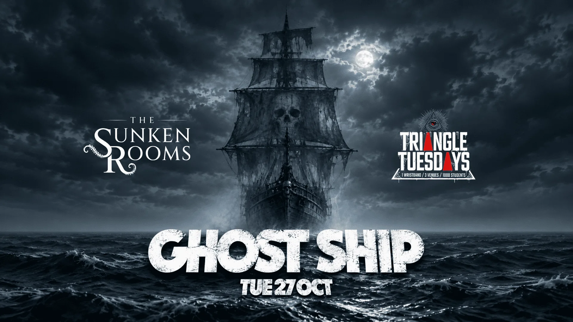 Triangle Tuesday Halloween Special: 3 Venues - 1000+ Students - 1 Ticket at The Sunken Rooms