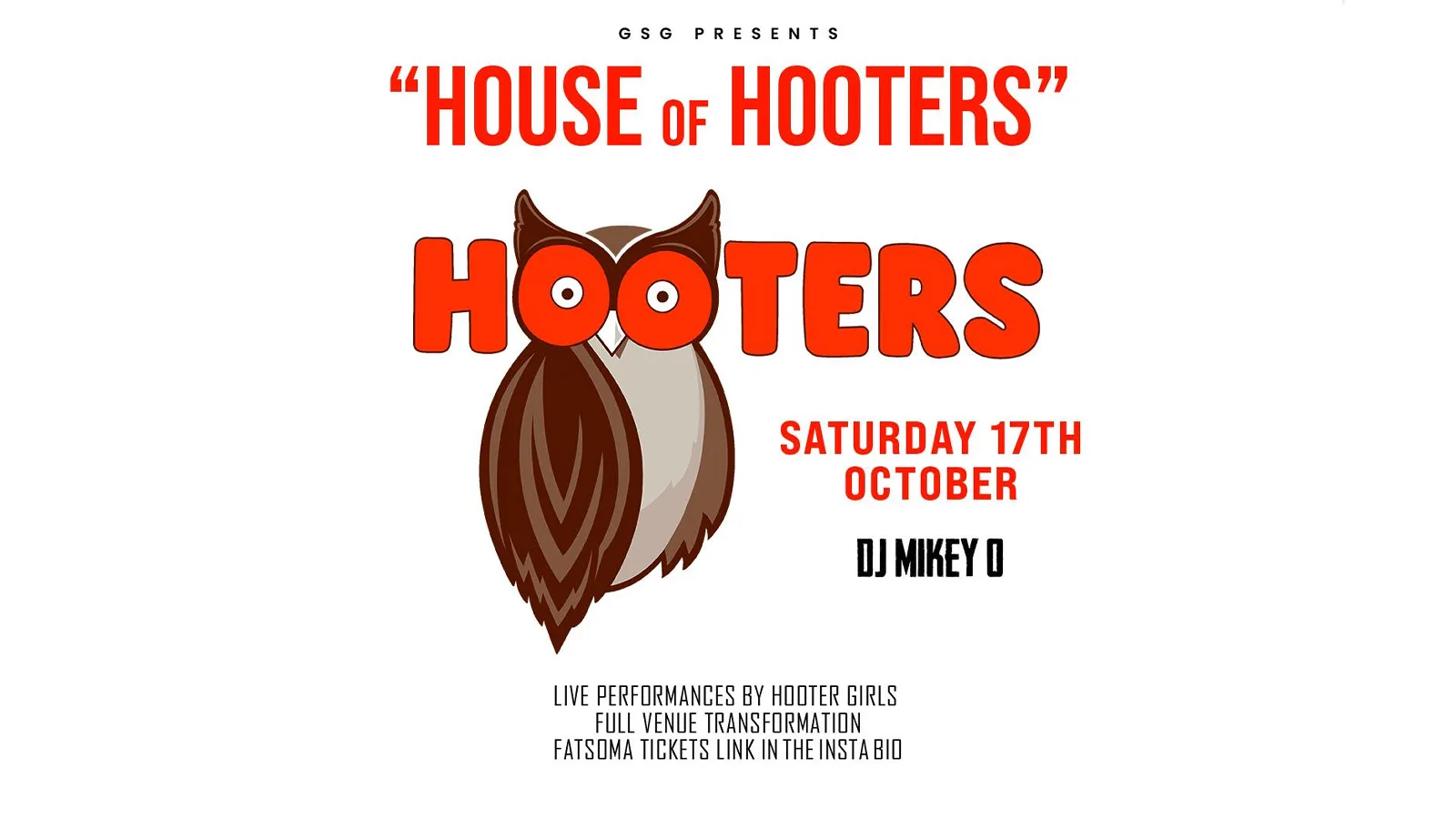 GSG PRESENTS HOUSE OF HOOTERS 🦉 at Gun Street Garden