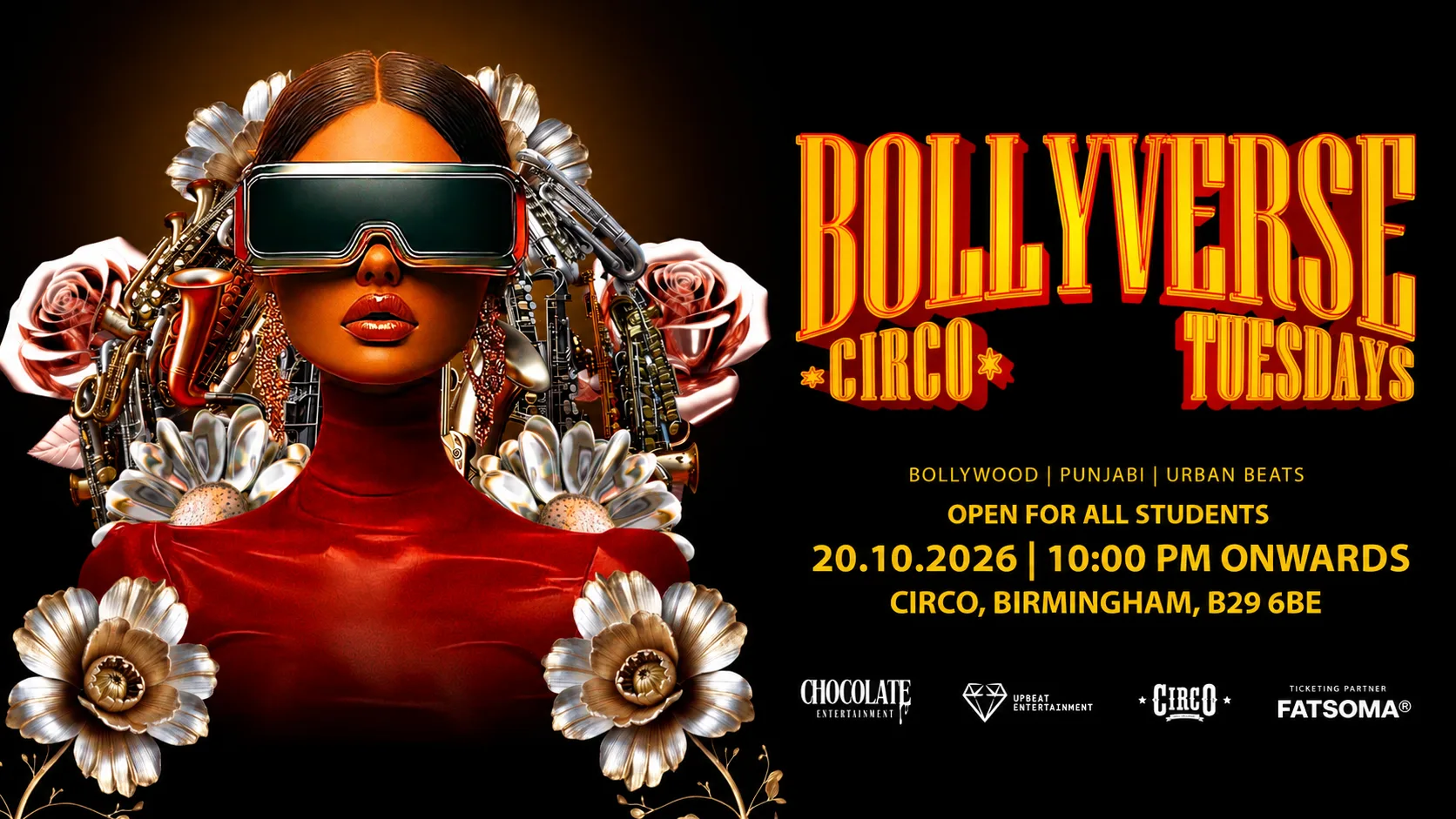 BOLLYVERSE TUESDAYS AT CIRCO - BOLLYWOOD NIGHT BIRMINGHAM 20 OCT at Circo Student Bar Birmingham