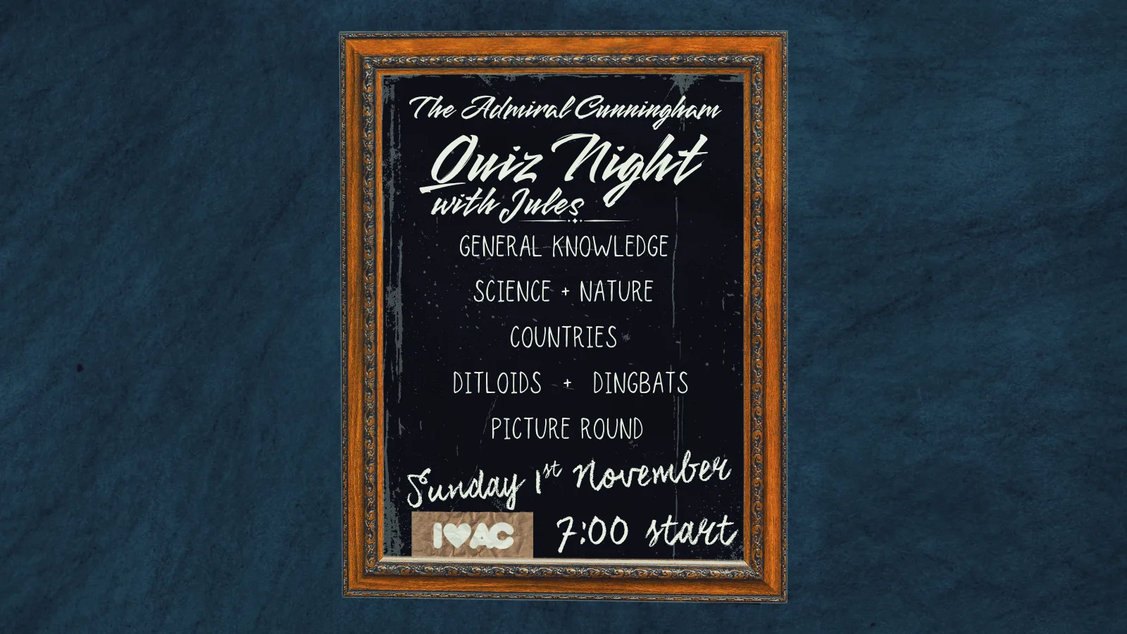 The Admiral Cunningham: Quiz Night with Jules at The Admiral Cunningham Hotel