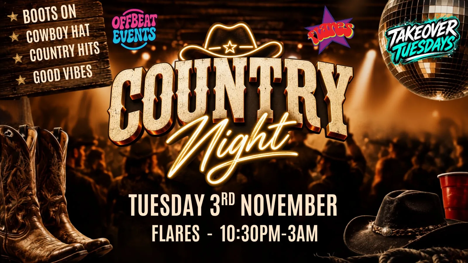 TAKEOVER TUESDAYS - COUNTRY NIGHT