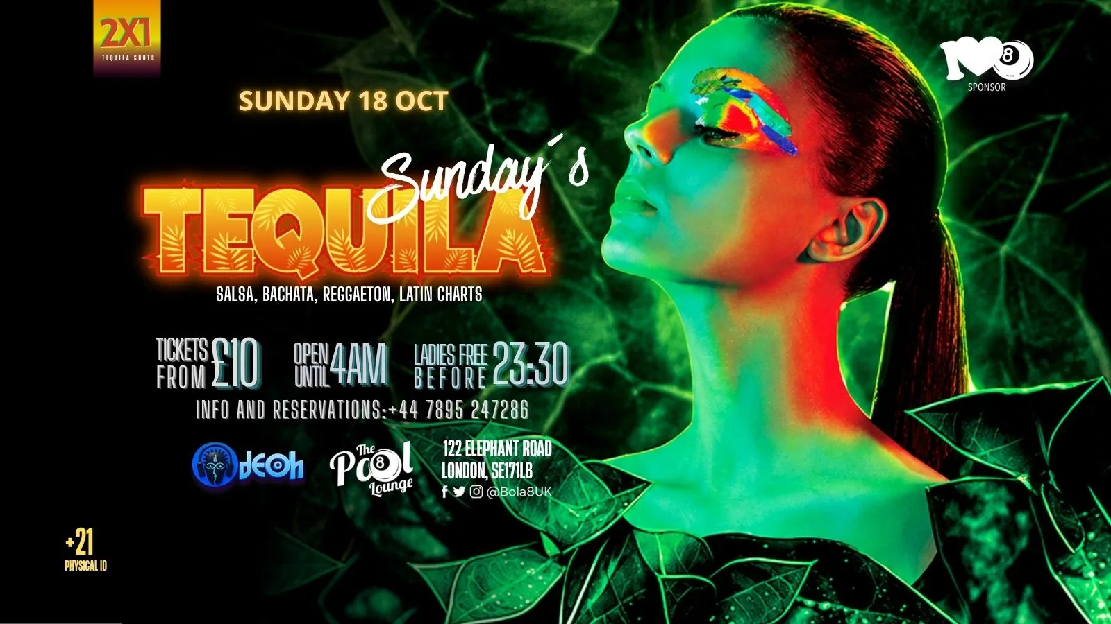 Tequila Sundays: Sunday Party at Bola 8 London at Bola 8 - The Pool Lounge