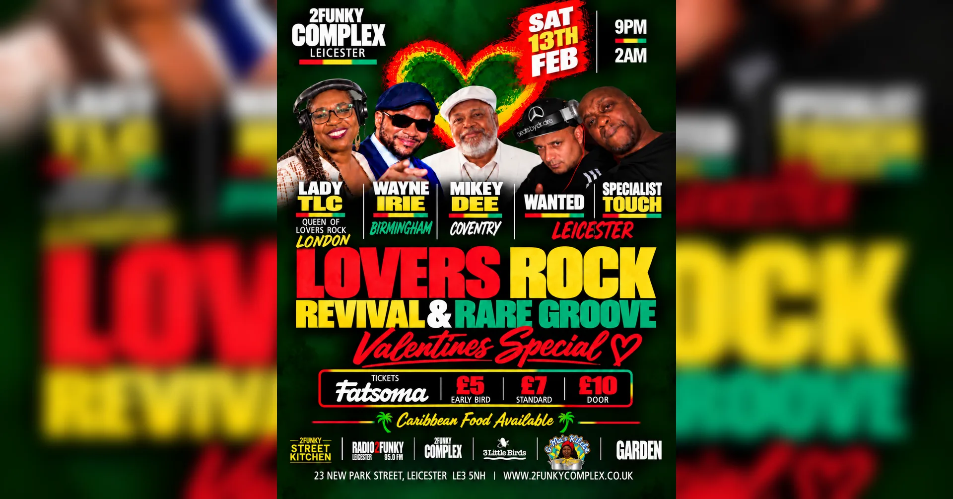 Lover's Rock Revival & Rare Groove – VALENTINE’S SPECIAL at 2Funky Street Kitchen