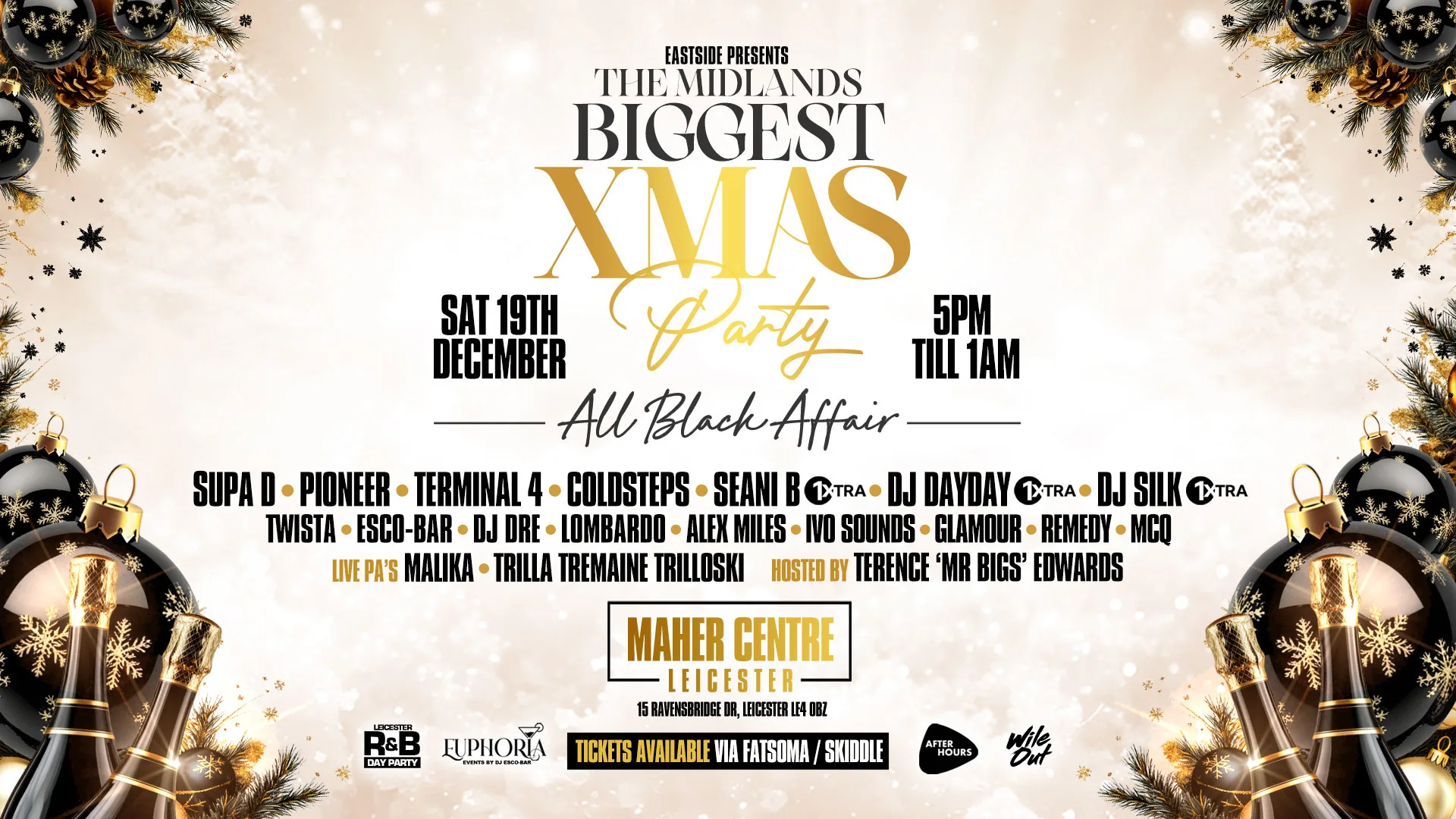 Midlands Biggest Xmas Party | All Black Affair | 19th Dec